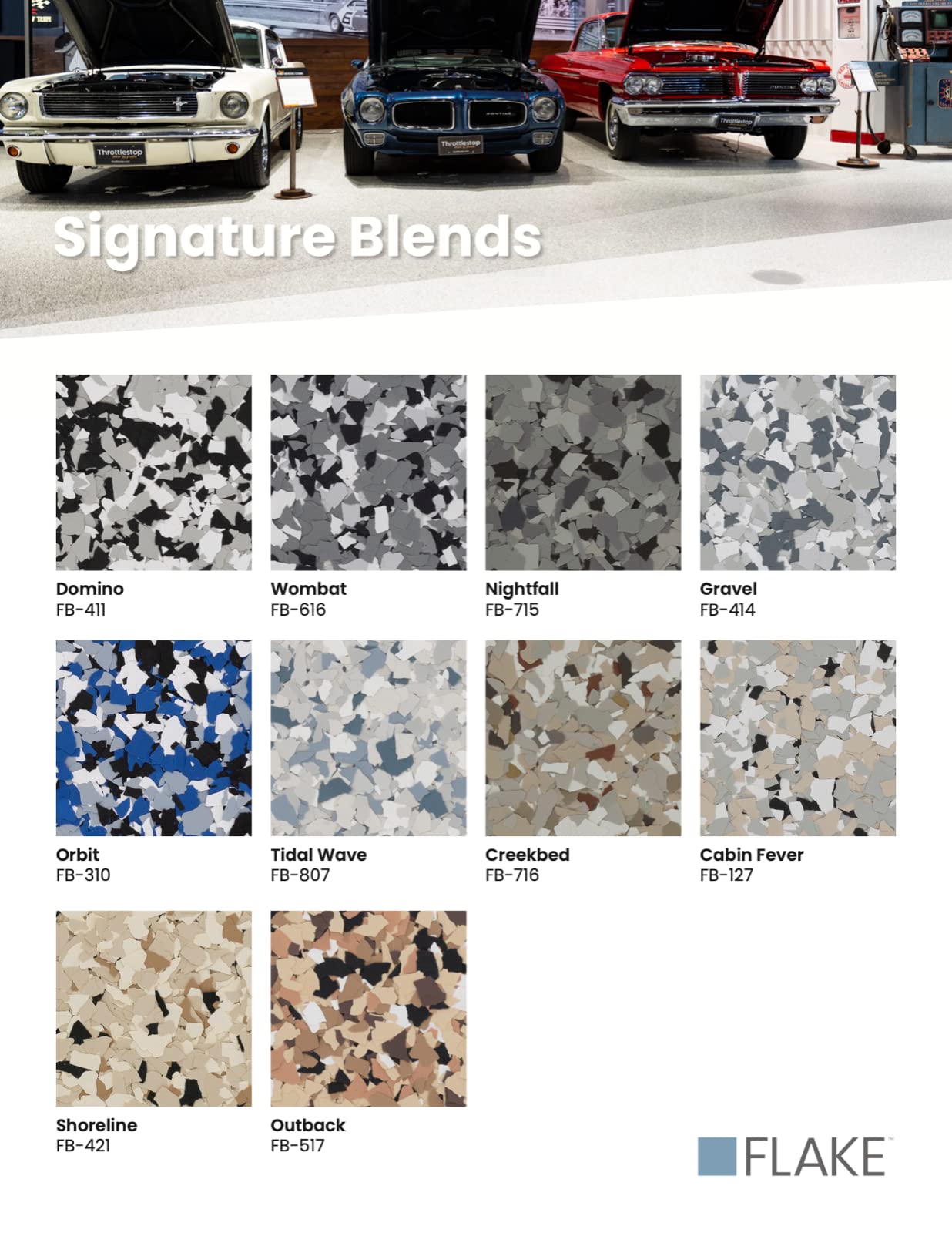 40 LB Box Signature Blend Epoxy Flake (Gravel Flake) for Garage Floor Coating, Concrete Resurfacing, and DIY Home Improvement Projects