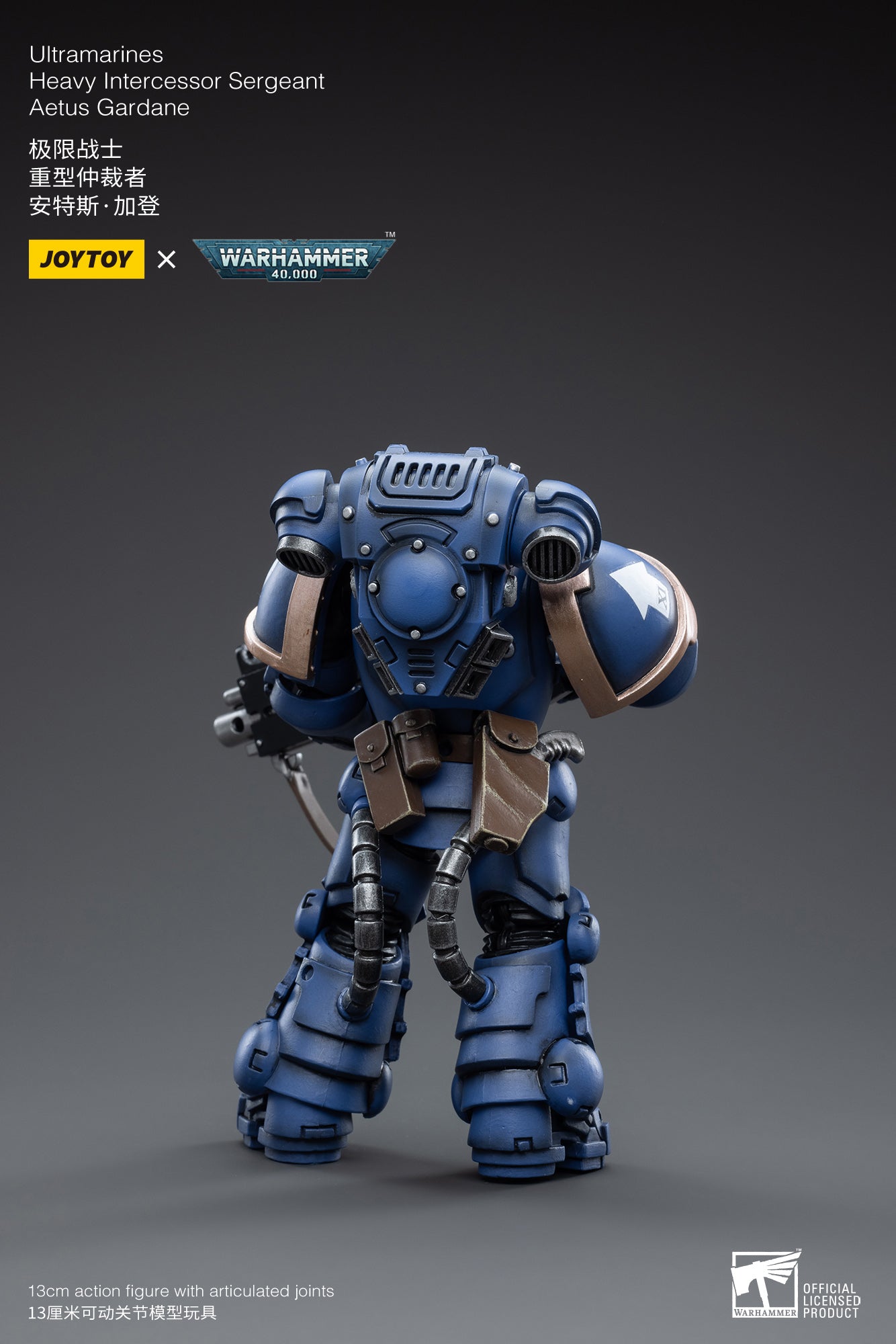 1/18 JOYTOY Warhammer 40K Ultramarines Heavy Intercessor Sergeant Aetus Gardane Action Figure - Collectible Miniature for Tabletop Gaming & Display