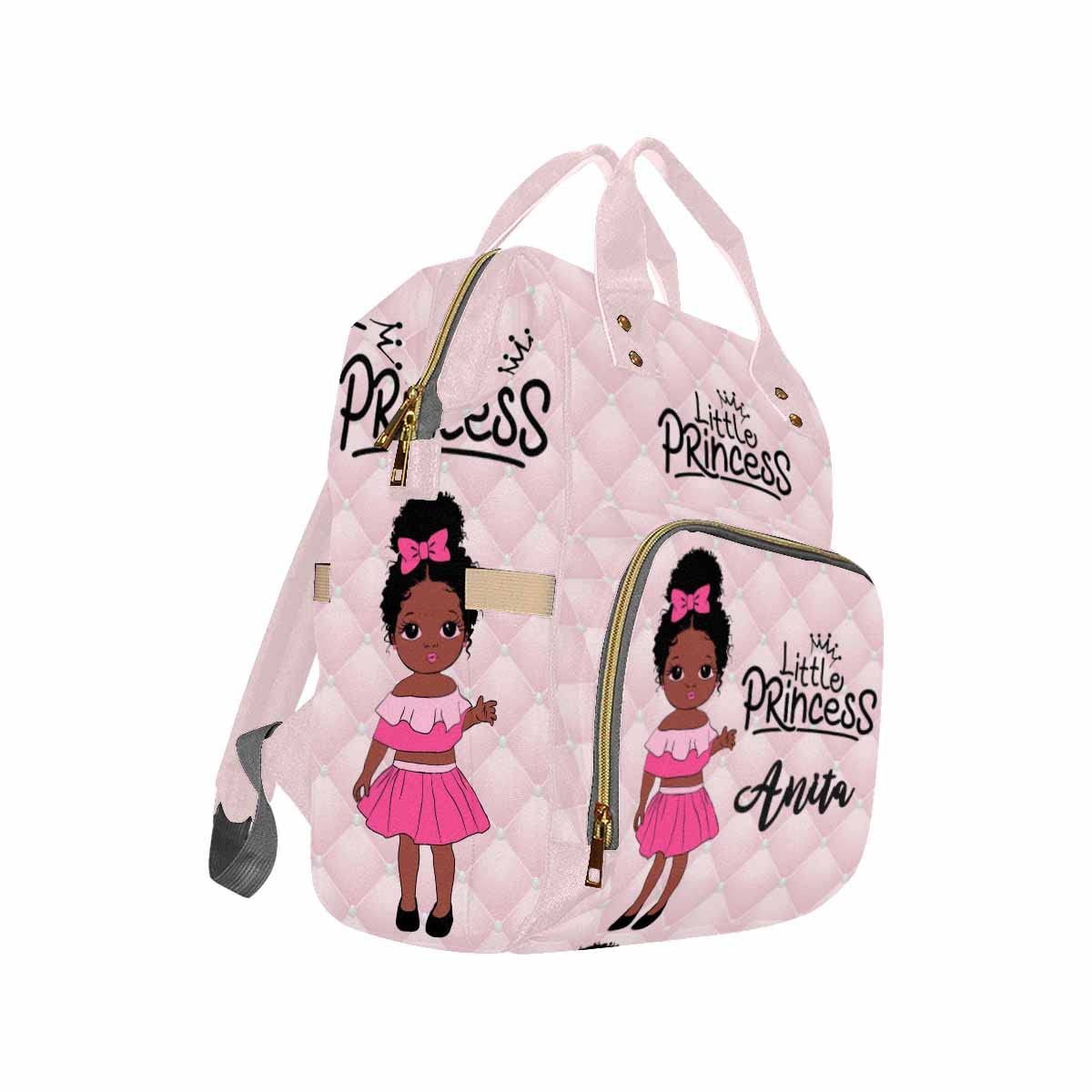 Custom Personalized Diaper Bag Backpack with Crown Design & Name Embroidery - Fashionable Nursing Shoulder Bag for Women & Men, Perfect for Travel, Daycare & Everyday Use
