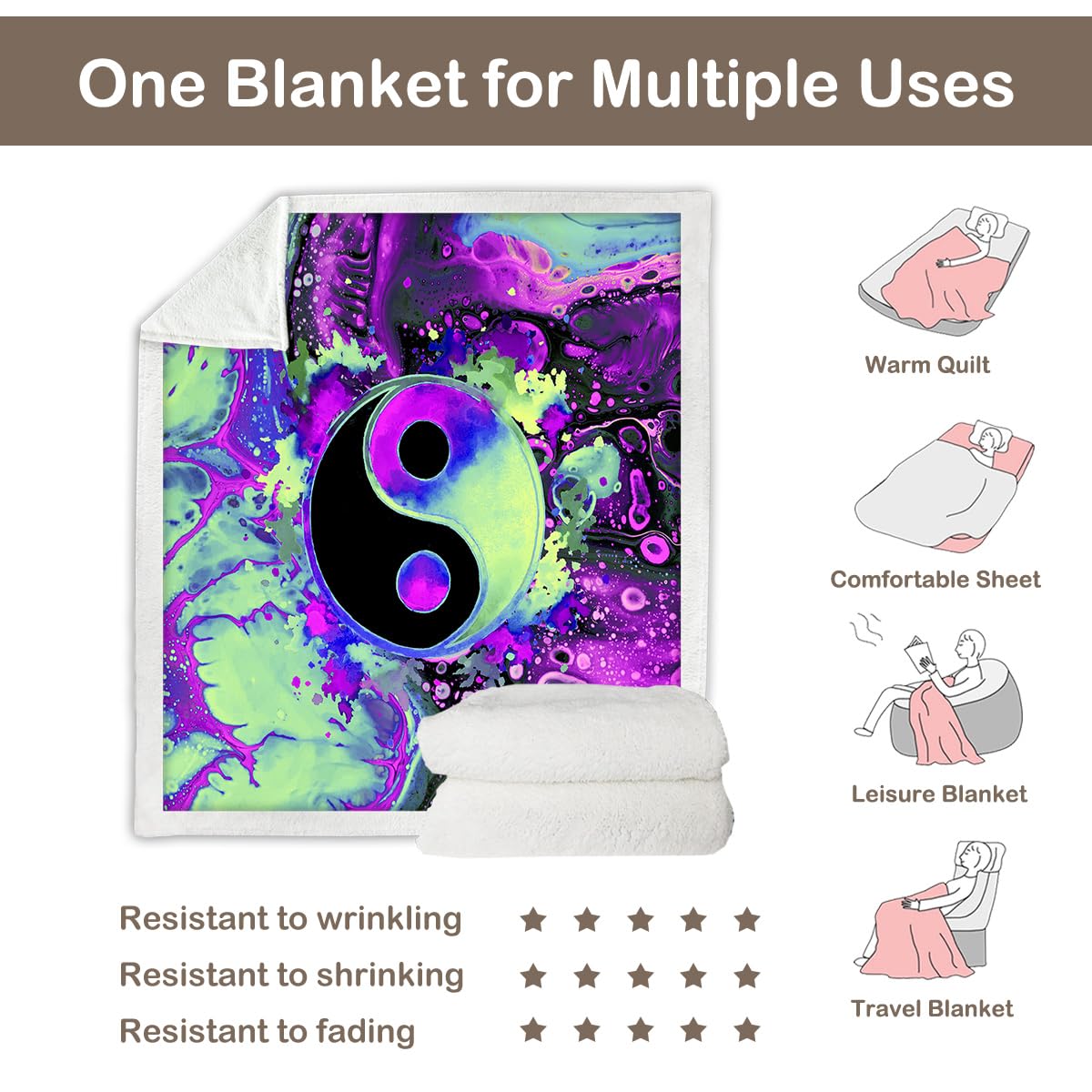 Brizbazaar Plush Sherpa Fleece Throw Blanket - 30