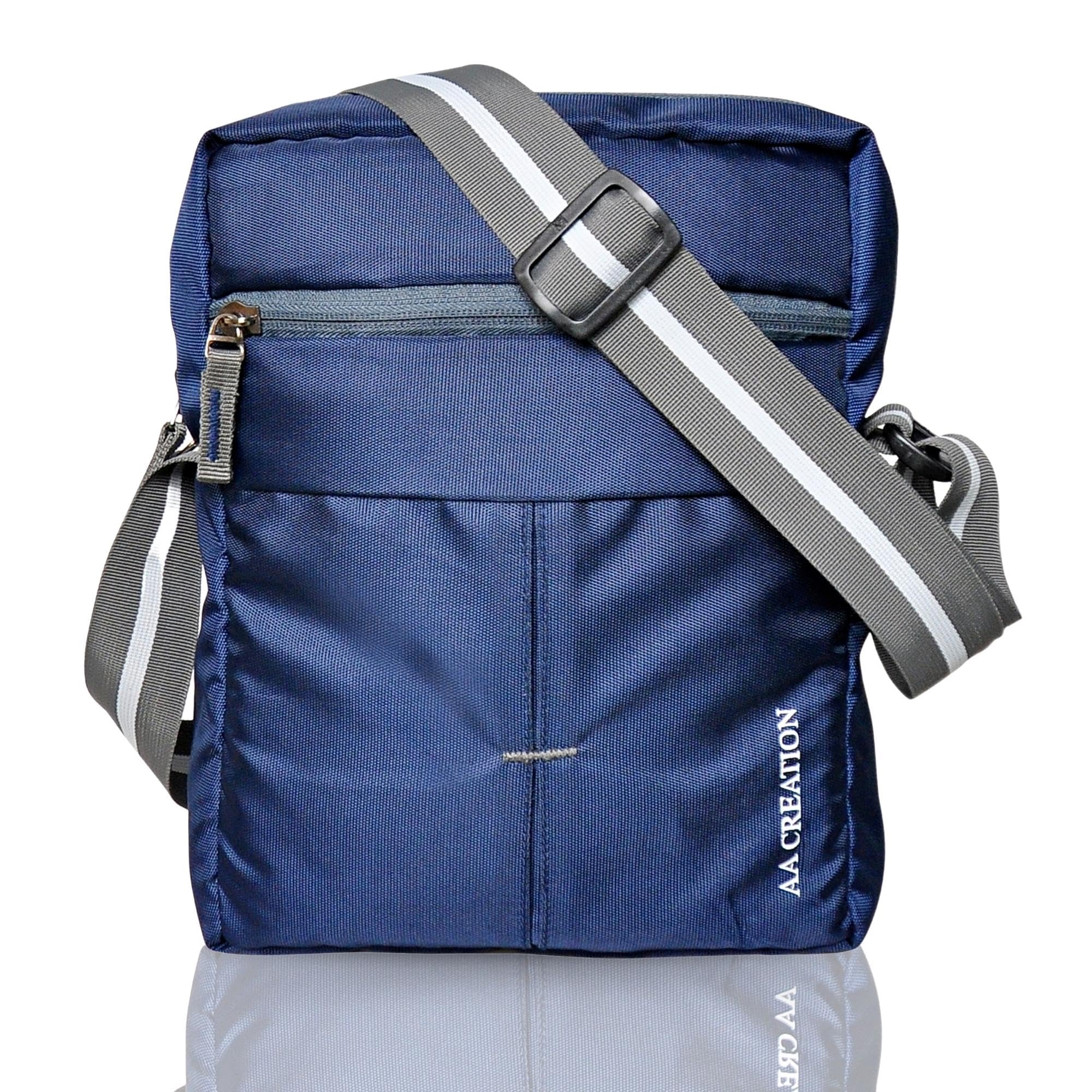 AA CREATION Unisex Cross Body Messenger Sling Bag - 10L Spacious Durable Polyester Utility Bag for Travel, Work & Daily Use - Perfect for Office, Business & Outdoor Activities