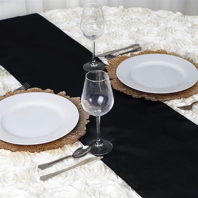 12x108 Inch Polyester Table Runner for Wedding Decorations - Elegant Dining Table Cover for Parties, Banquets, and Special Events