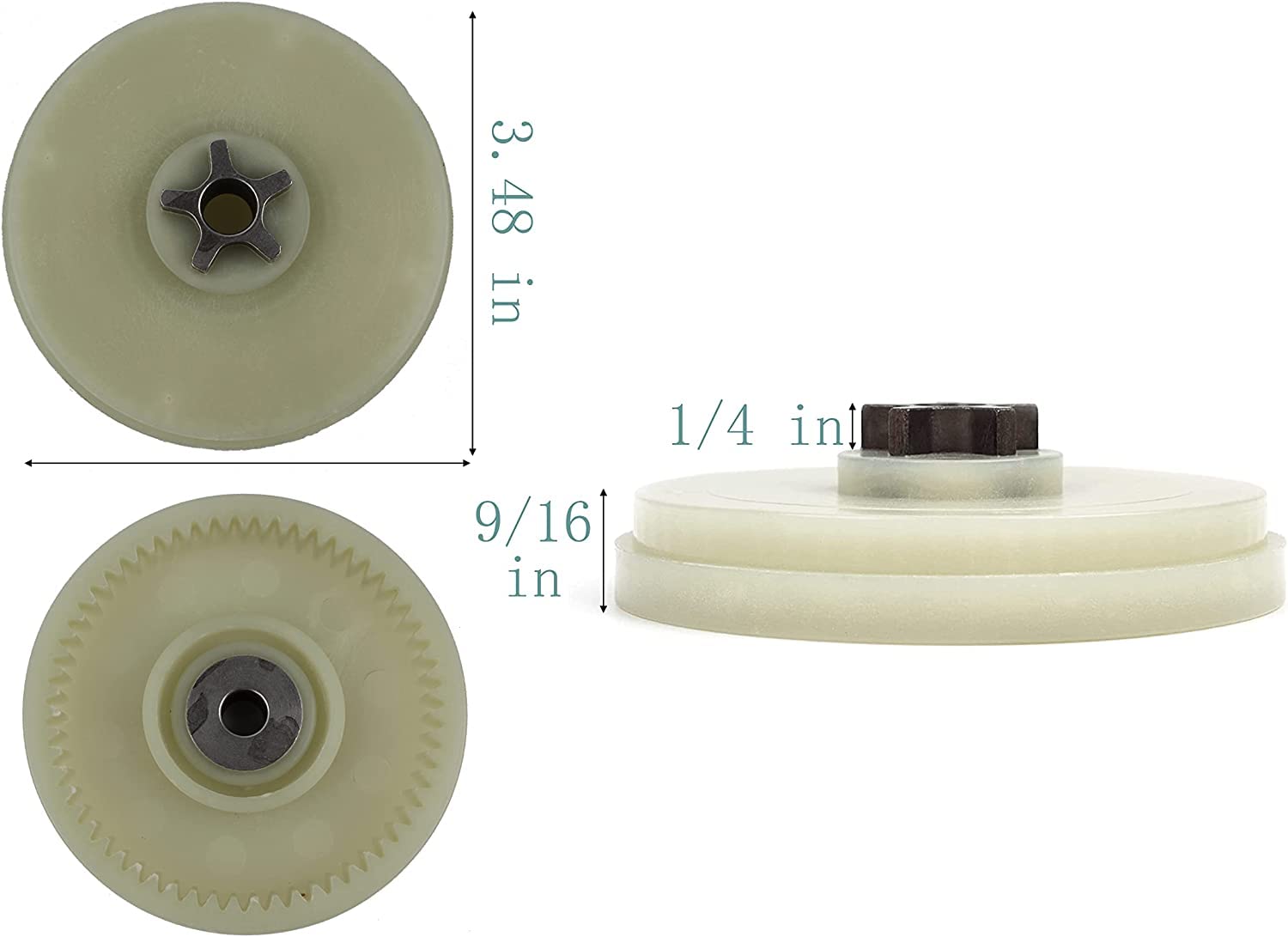 Remington Electric Chainsaw Sprocket Gear Replacement 107713-01 & 717-04749 - 2 Pack Inner Gear Set for Smooth Chainsaw Operation - Perfect for DIY Wood Cutting and Tree Trimming