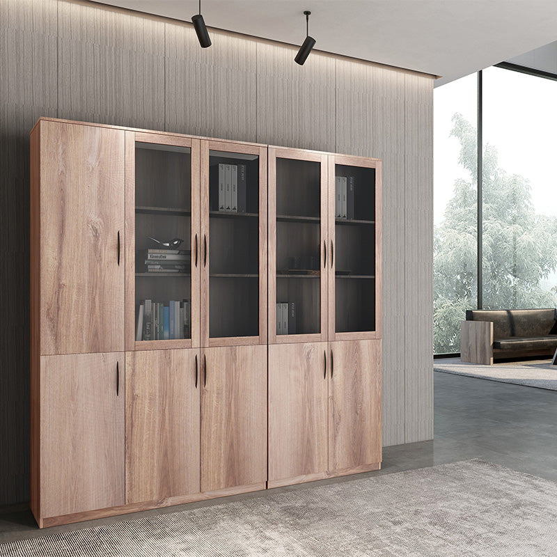 BALDER 5-Door Display Cabinet 200cm Warm Oak - Perfect for Living Room, Dining Room & Bedroom Storage