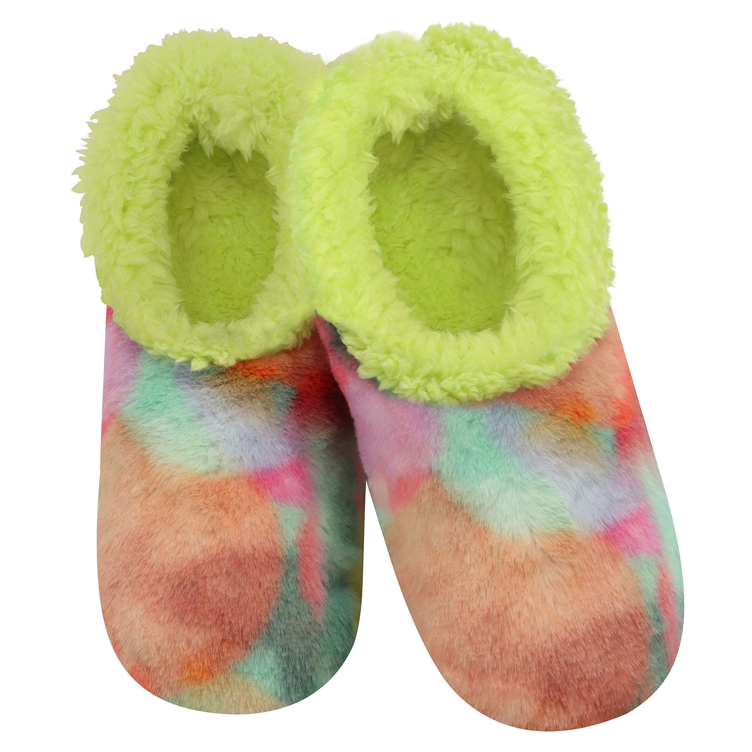 Snoozies Cozy Furry Slipper Socks for Women - Non-Slip Foldable House Shoes for Travel, Home & Lounge - Perfect for Winter Comfort & Relaxation