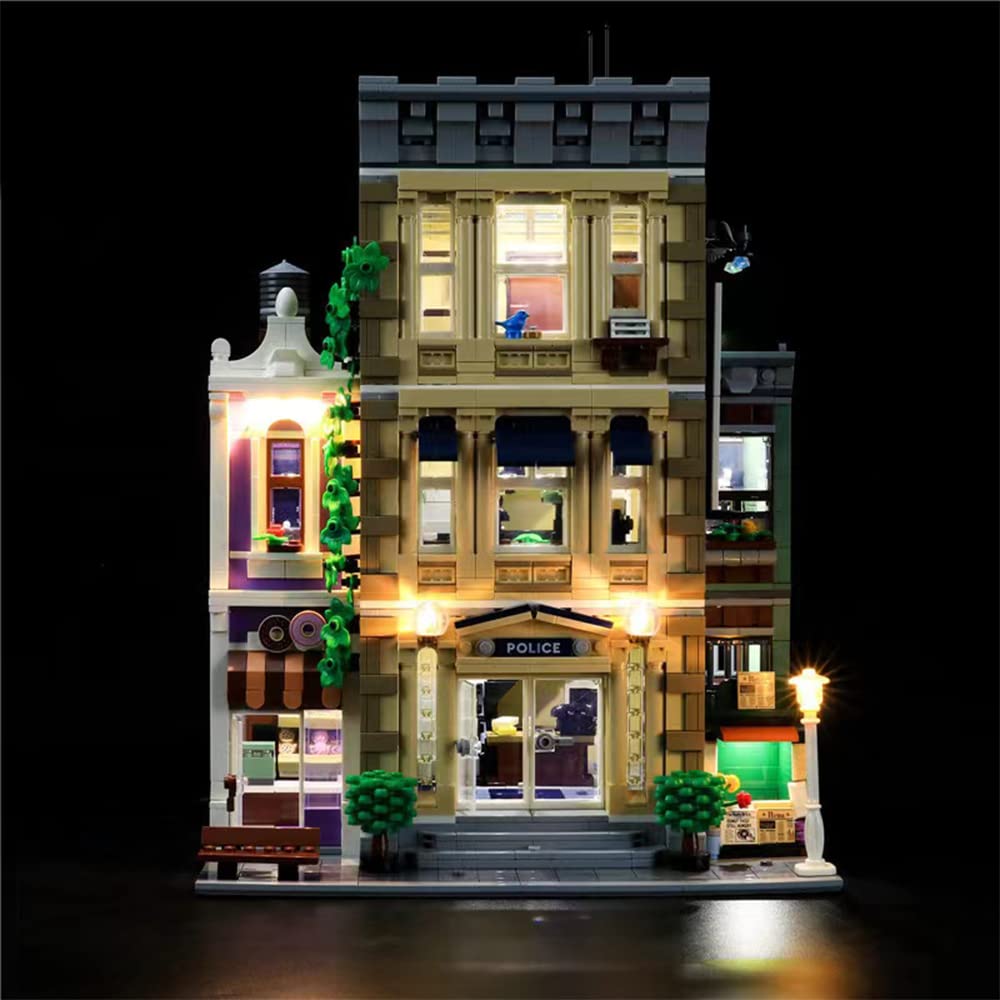 GEAMENT LED Light Kit for LEGO Police Station 10278 - Compatible with Creator Building Blocks (Model Not Included) - Perfect for DIY Lighting Projects & LEGO Displays