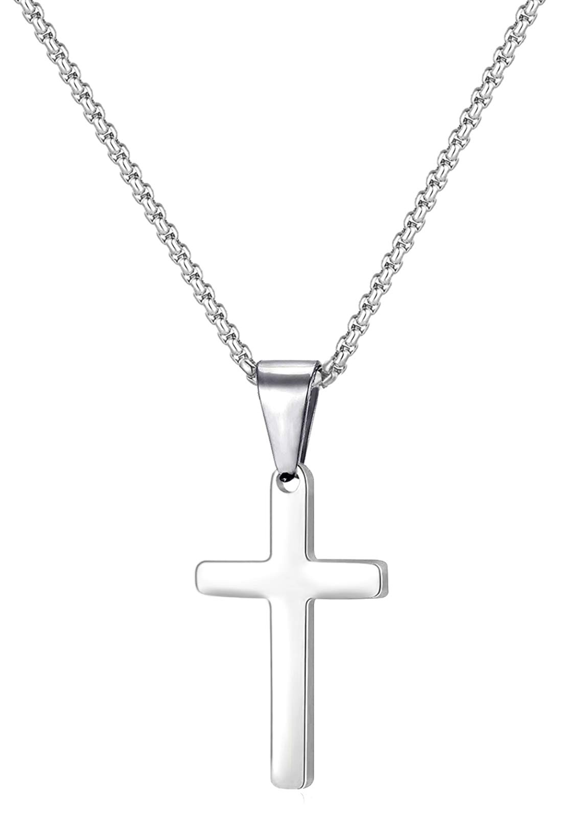 Elegant Small Cross Pendant Necklace for Women - Dainty Simple Gold/Silver Cross Necklace - Perfect Mothers Day Gift, Birthday Present for Her - Ideal for Church, Weddings & Everyday Wear