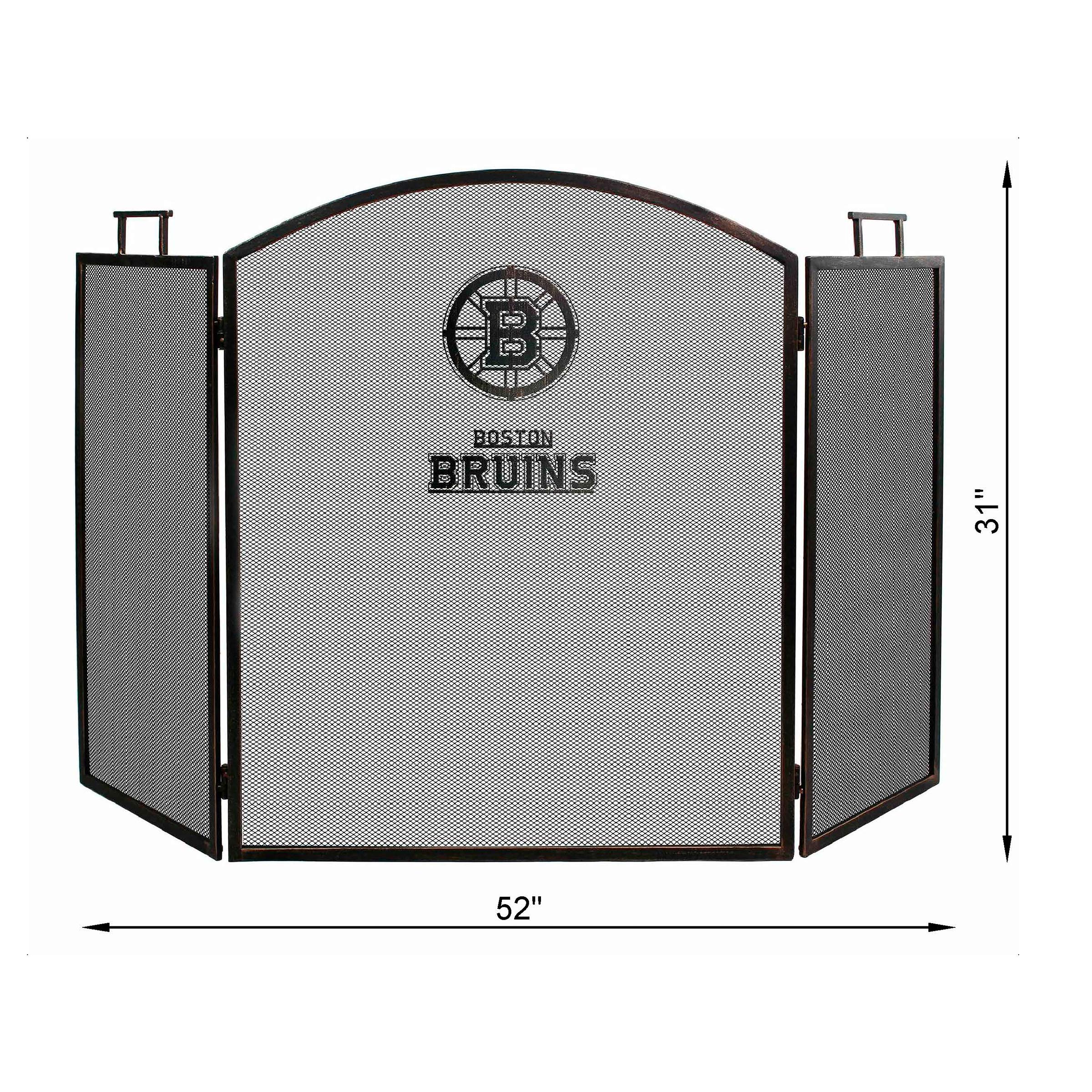 Officially Licensed NHL Fireplace Screen - Team Logo Decor for Hockey Fans - Perfect for Game Room, Man Cave, and Home Fireplace Protection