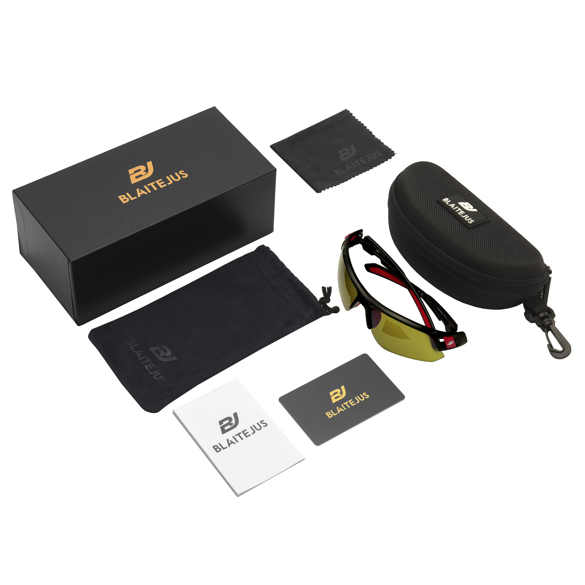 BLAITEJUS Golf Sunglasses for Men & Women - UV400 Protection Wrap Sports Sunglasses with Semi-Rimless Design - Perfect for Golfing, Running, Cycling & Outdoor Activities