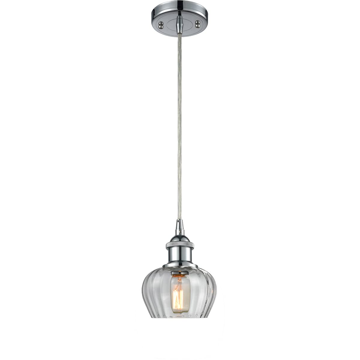 Innovations 516-1P-PC-G92-LED Vintage Style Dimmable LED Mini Pendant Light - 1 Light Fixture with Polished Chrome Finish - Perfect for Kitchen Islands, Dining Rooms & Bar Counter Lighting