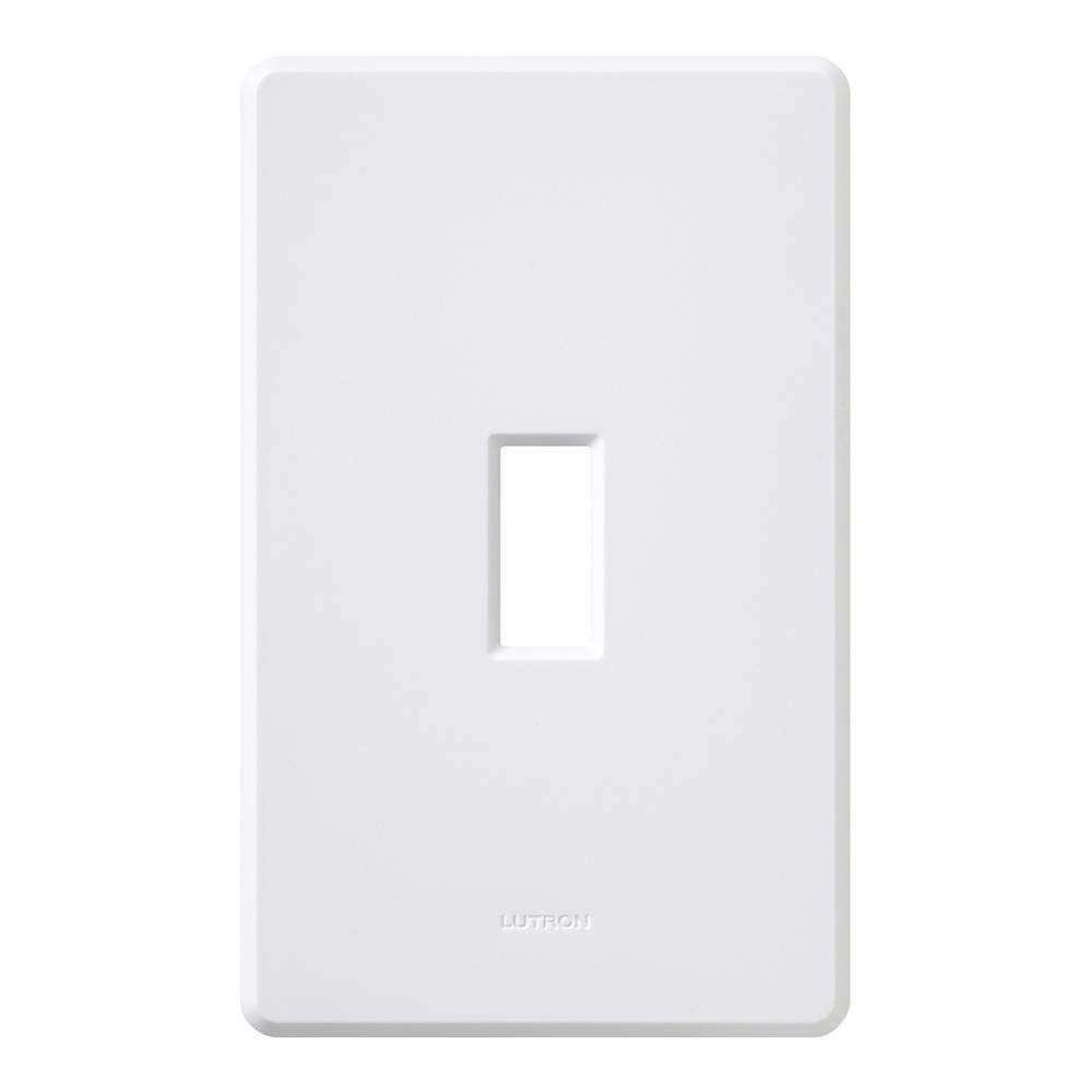 Lutron Fassada 1 Gang Toggle-Style Dimmer Wall Plate - White (1-Pack) FW-1-WH | Perfect for Home & Office Light Switch Replacement & Electrical Upgrades