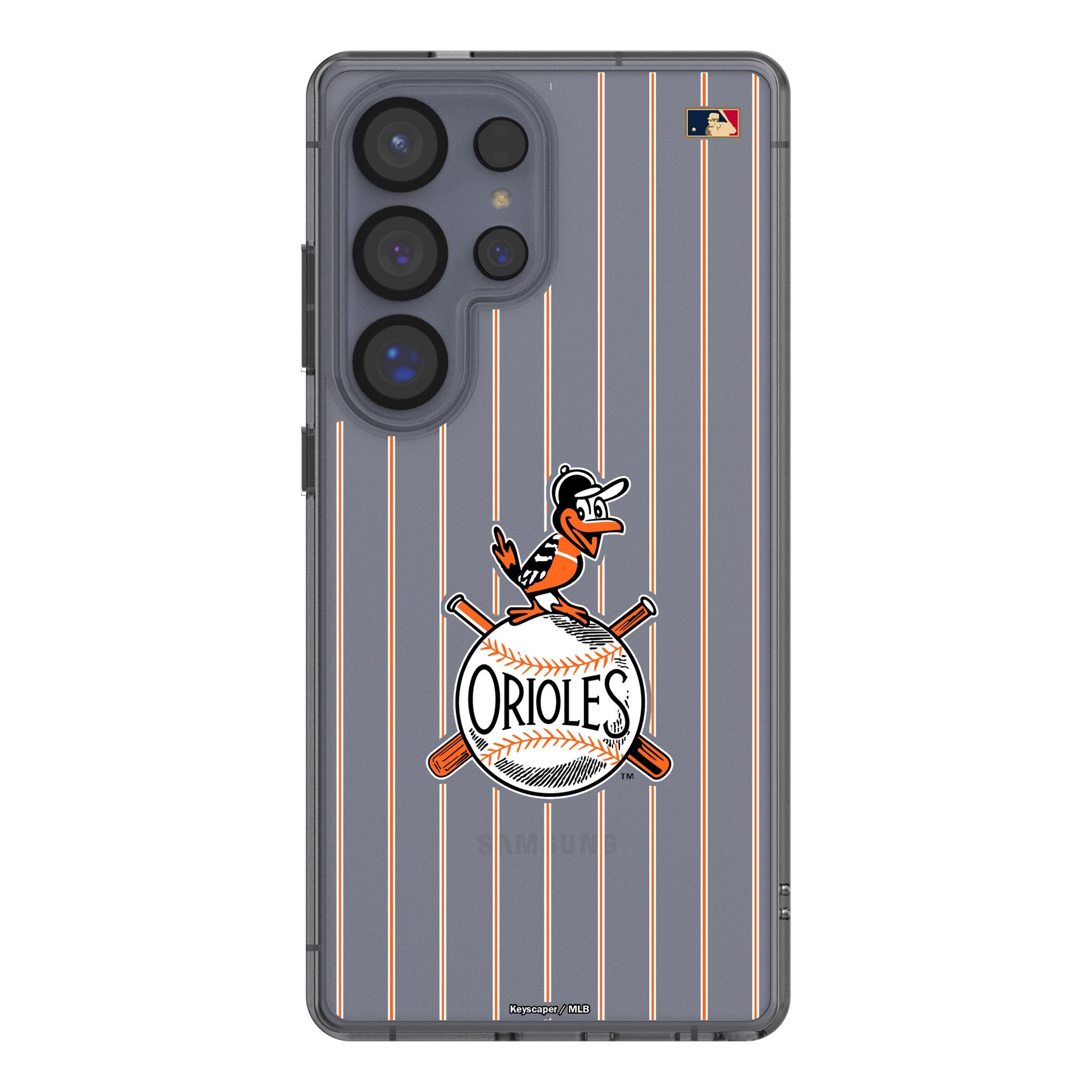 Baltimore Orioles 1954-1963 Cooperstown Collection Pinstripe Clear Phone Case for Samsung Galaxy - Perfect for Baseball Fans & Game Day Protection
