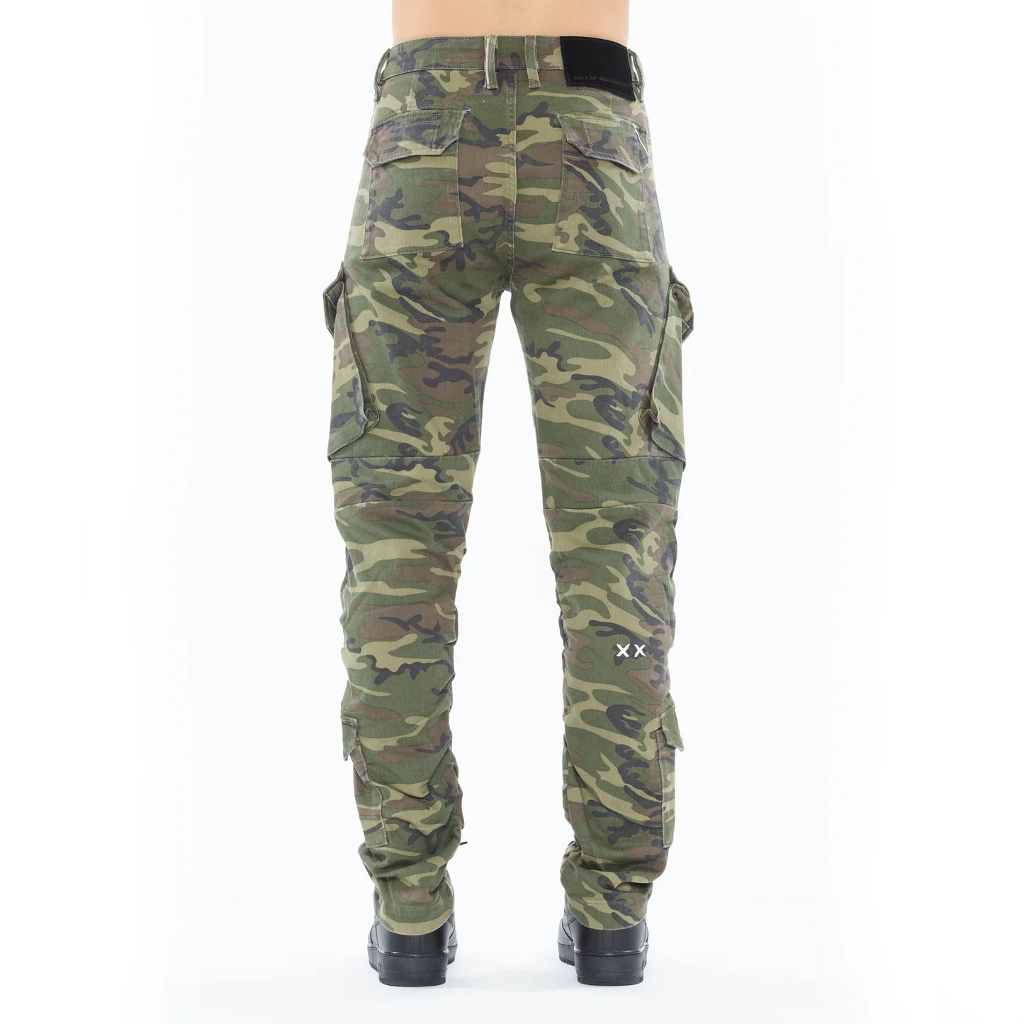 CULT OF INDIVIDUALITY Rocker Cargo 606 Camo Pants for Men - Stylish Cargo Pants for Streetwear, Outdoor Adventures & Urban Fashion