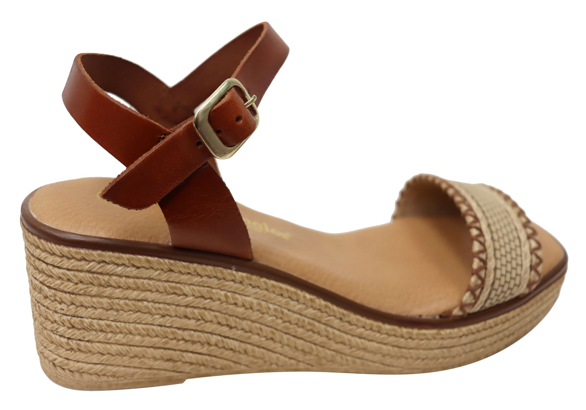 Lola Canales Pambula Women's Spanish Leather Wedge Sandals - Comfortable Summer Shoes for Beach, Vacation & Casual Outings