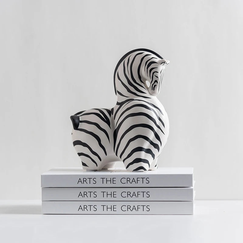 Handmade Safari Ceramic Sculpture - African Wildlife Decor for Home & Office - Perfect for Living Room, Bookshelf, or Desk Display