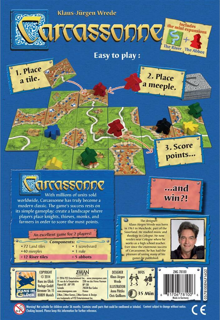 Carcassonne Board Game - Classic Strategy Tile Placement Game for Adults & Families - Perfect for Game Nights, Parties & Family Gatherings