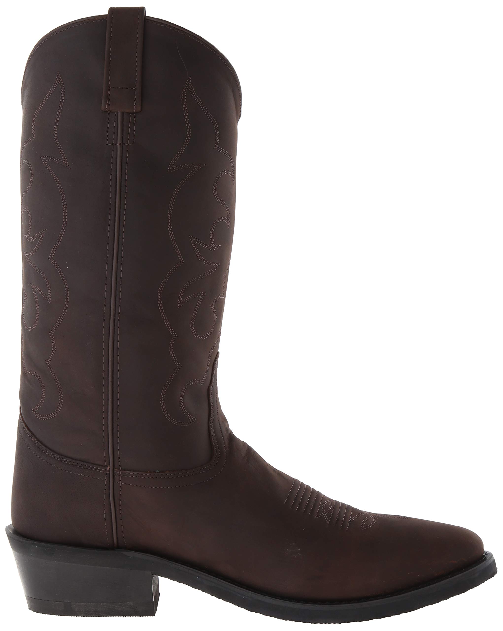 Men's Western Cowboy Boots - Old West Stitched Round Toe Comfort Boots for Riding, Country Dancing & Outdoor Work