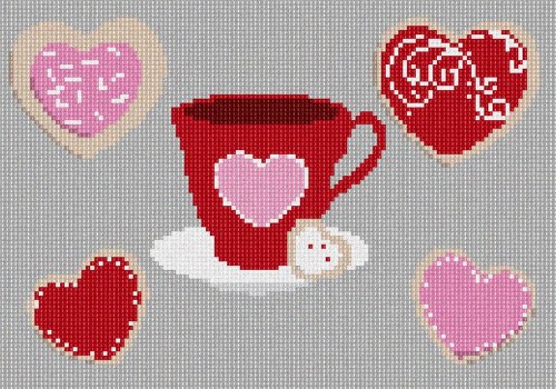 Pepita Needlepoint Kit: Heart Cookies Design, 10