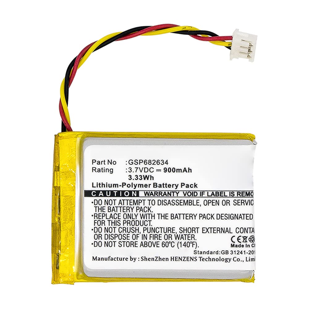 Synergy Digital Replacement Battery for JBL GSP682634 Speaker - 3.7V 900mAh Li-Polymer Battery - Perfect for Outdoor Parties, Home Audio & Portable Bluetooth Speakers