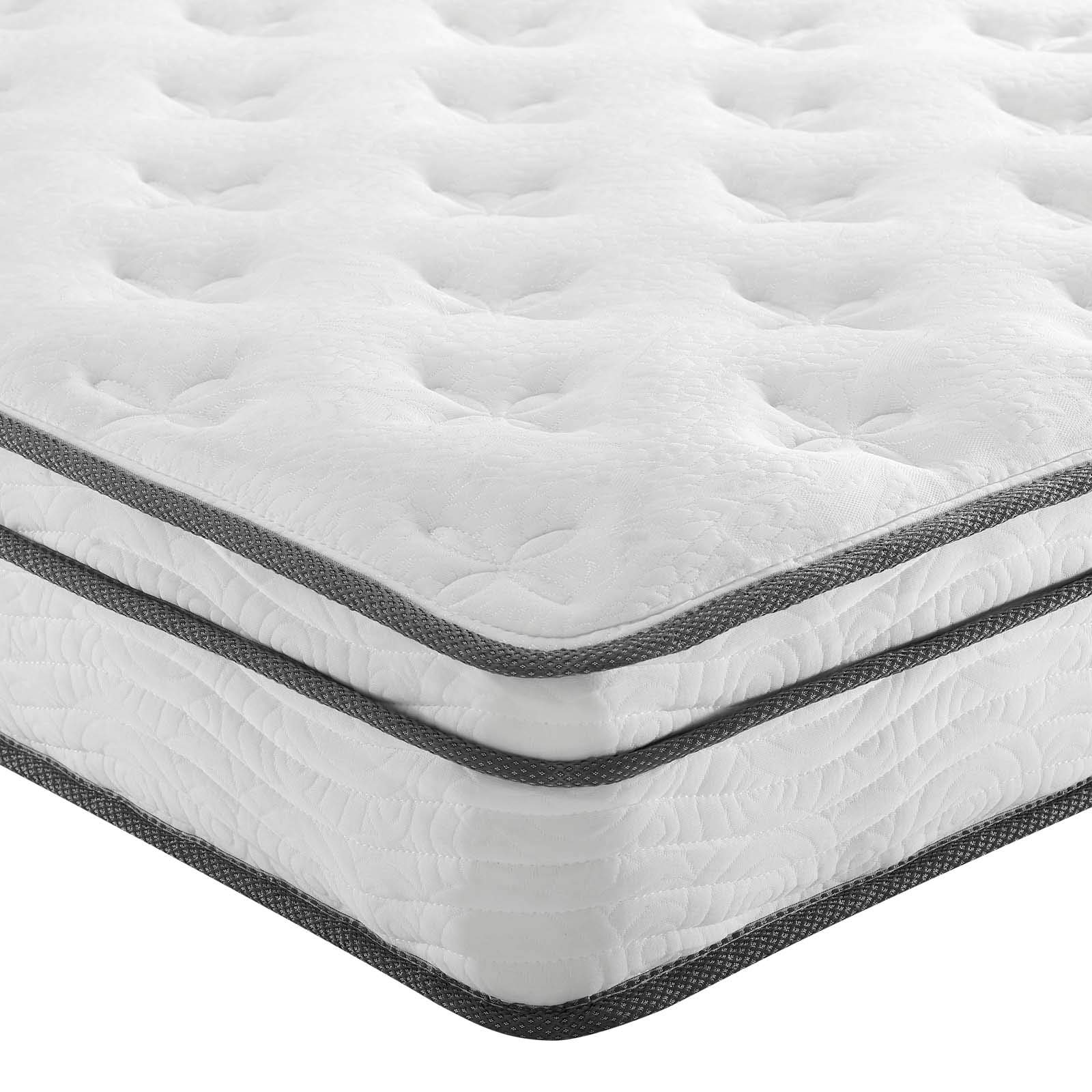 Contemporary Modern Urban Designer Queen Size Bedroom Mattress - White Fabric for Stylish Home Decor & Comfortable Sleep