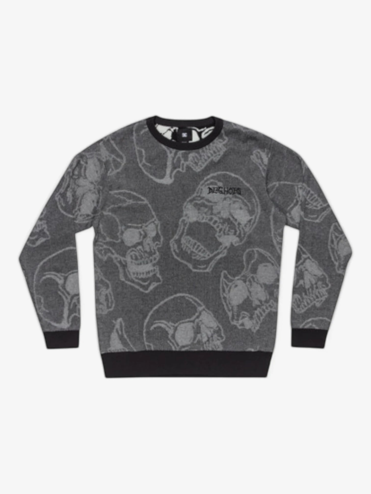 DC Fracture Grey Sweater for Men - Casual Knit Pullover for Winter & Fall Fashion | Cozy & Stylish for Outdoors, Travel & Daily Wear