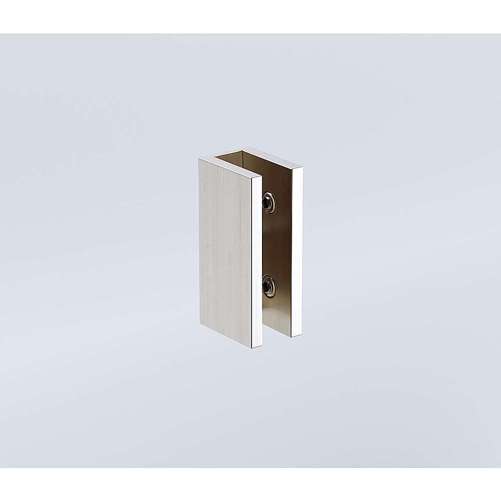 120x200cm Frameless Glass Shower Screen with Nickel U Brackets - Wall & Floor Mounted for Bathroom & Wet Room Installation - Perfect for Modern Home & Spa Style Bathrooms