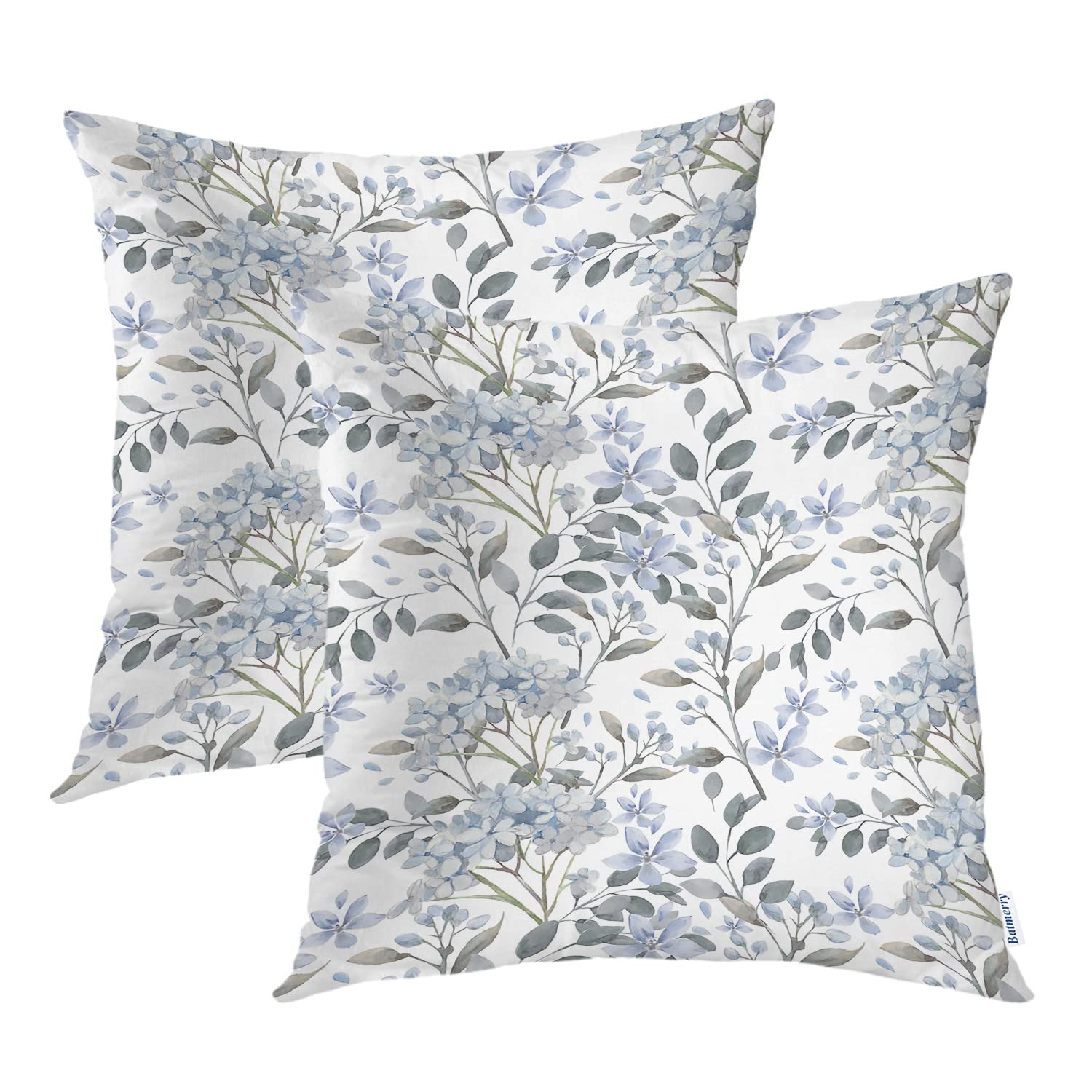 Batmerry Floral Watercolor Throw Pillow Covers 20x20 Inch - Bohemian Paisley Printed Decorative Cushion Covers with Hidden Zipper for Sofa, Couch & Bed - Perfect for Boho Chic Living Room & Bedroom Decor