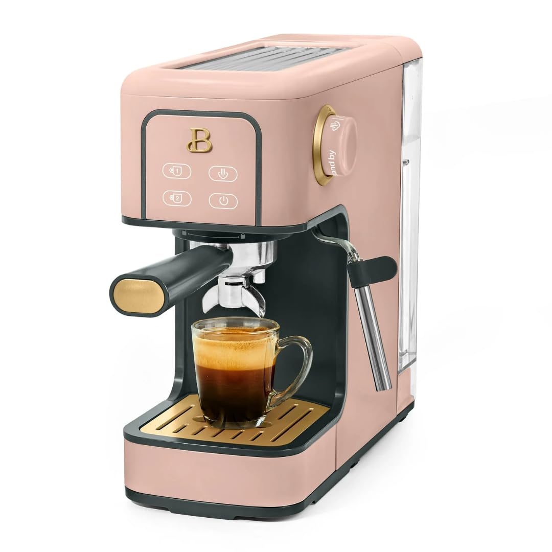Premium 20-Bar Pressure Espresso Machine - Compact Slim Design, Rapid Heating, Built-in Milk Frother for Latte & Cappuccino | High Performance Home Coffee Maker (Rose Gold) | Perfect for Kitchen Countertops, Office Breakrooms & Coffee Enthusiasts