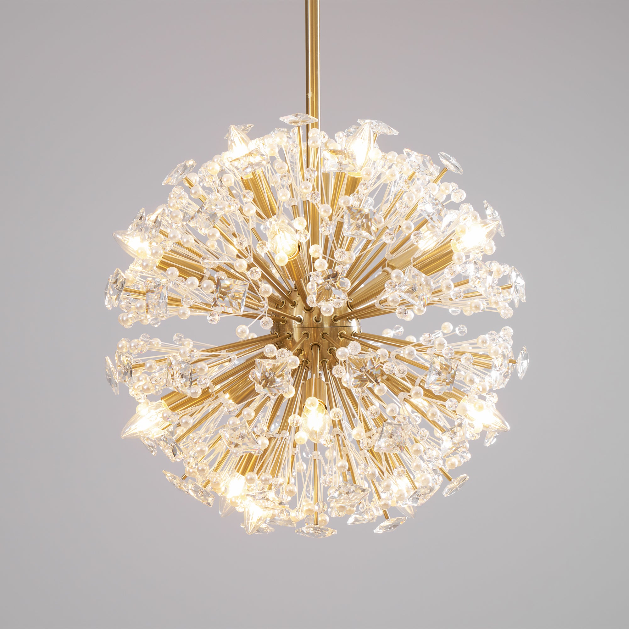 Dickinson Chandelier - Elegant Crystal Ceiling Light Fixture for Dining Room, Living Room & Bedroom | Modern Home Lighting Decor