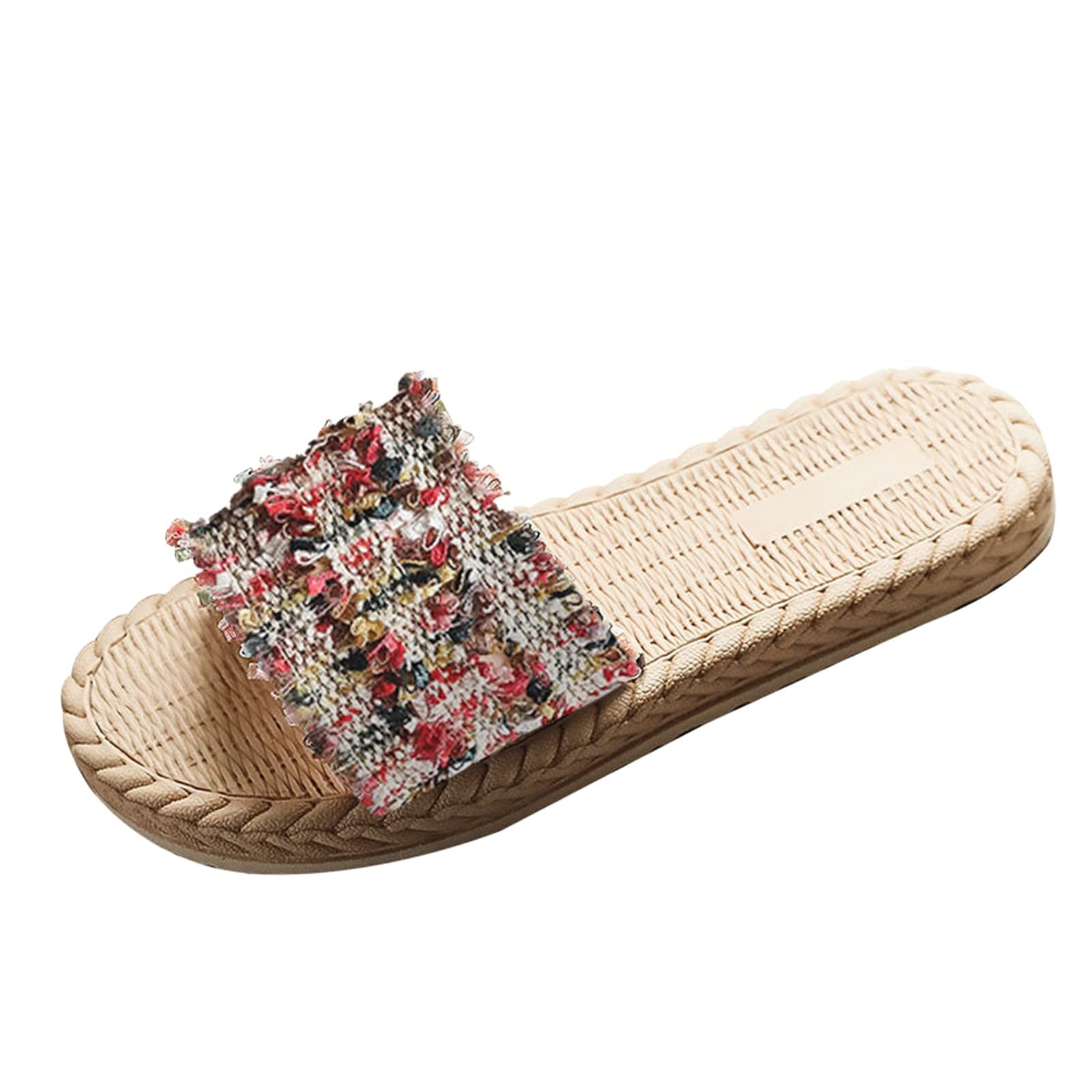Women's Flat Slippers - Comfortable Summer & Spring Casual Sandals for Beach, Outdoor & Home Use - Fashionable Plastic Slides for Women