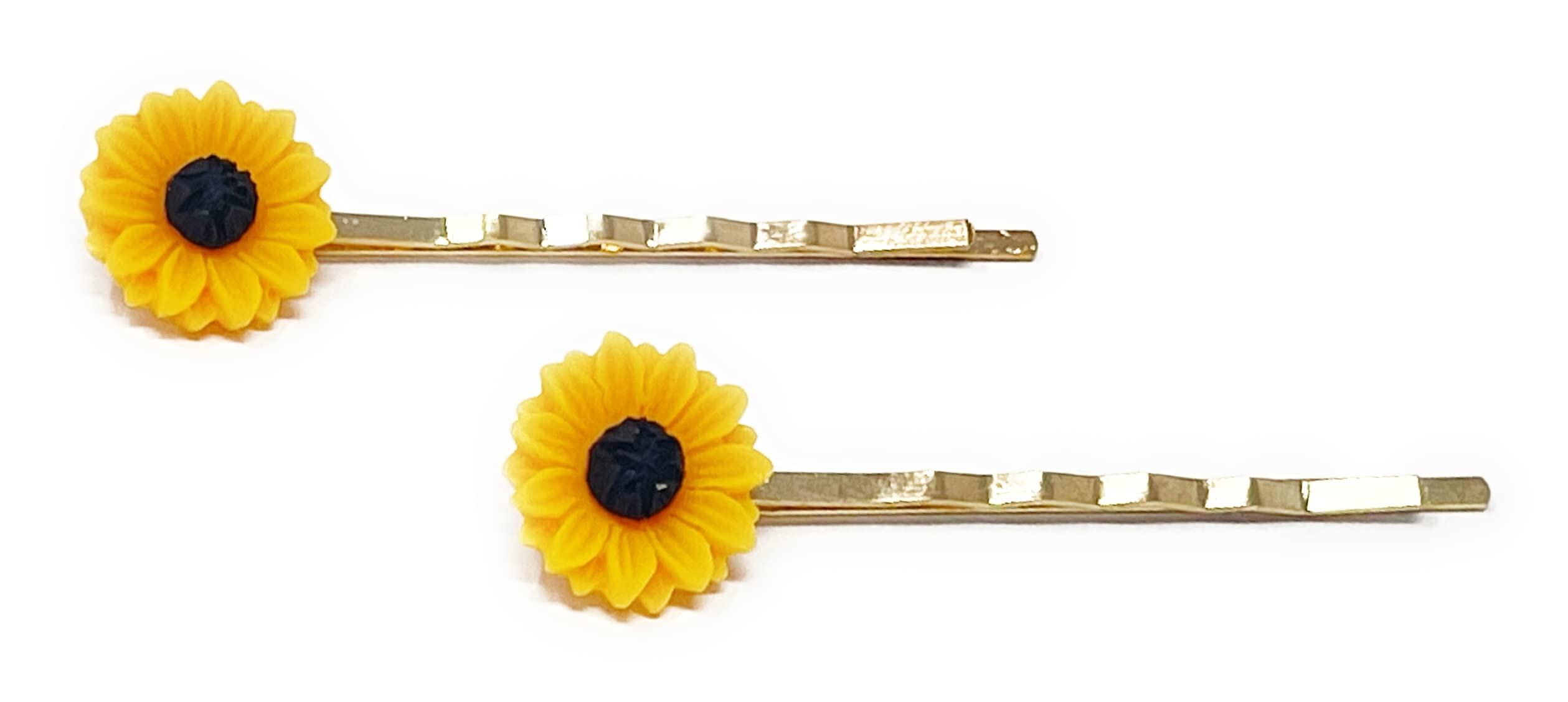 Sunflower Hair Pins - Floral Daisy Clips for Women & Weddings - Boho Style