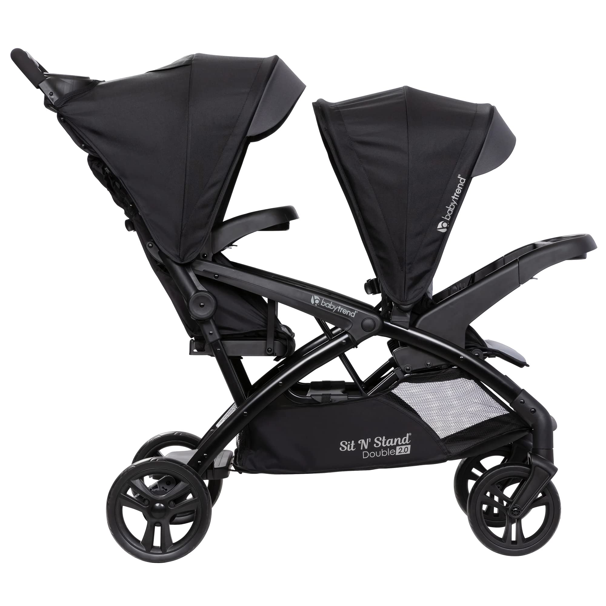 Baby Trend Double Stroller & Car Seat Combo for Infants & Toddlers - 2-Piece Travel System, Stormy Gray - Perfect for Twins, Siblings or Daycare Use