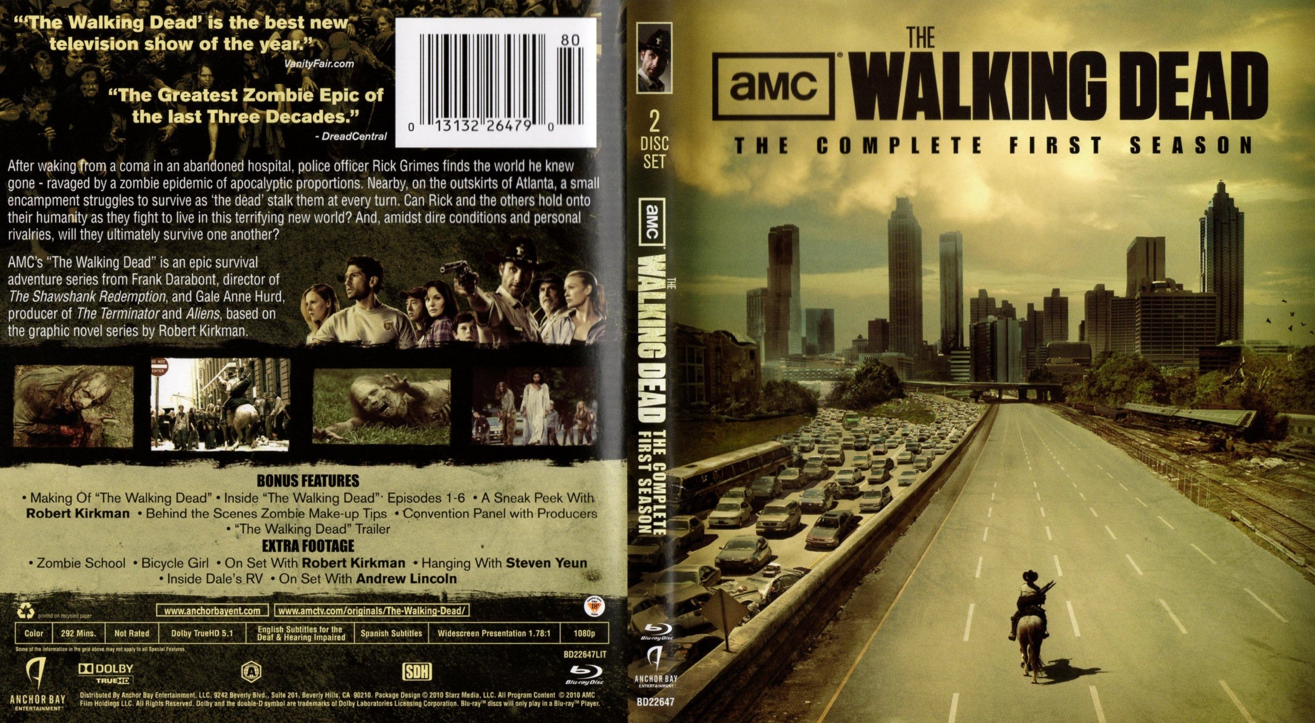 The Walking Dead Season 1 DVD - Complete First Season with Bonus Features | Post-Apocalyptic Zombie Thriller Series for Movie Nights & Collector's Edition
