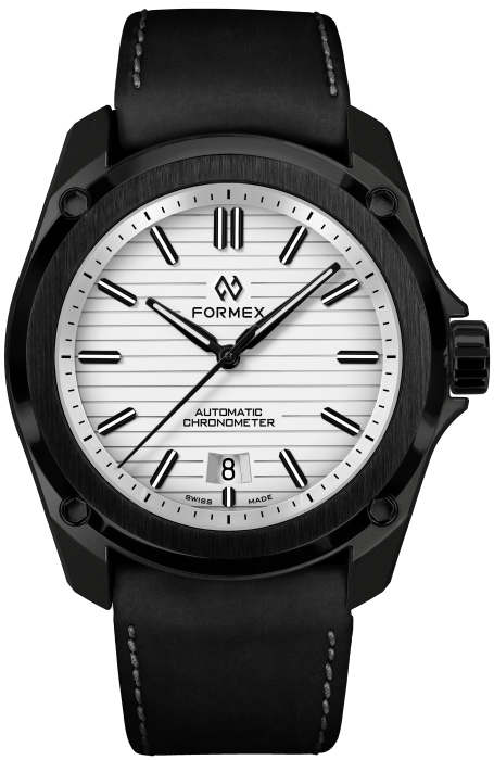 Formex Essence Leggera FortyOne Arctic White Watch - Swiss Made Automatic Chronograph for Men - Luxury Sports Timepiece for Diving, Racing & Everyday Wear