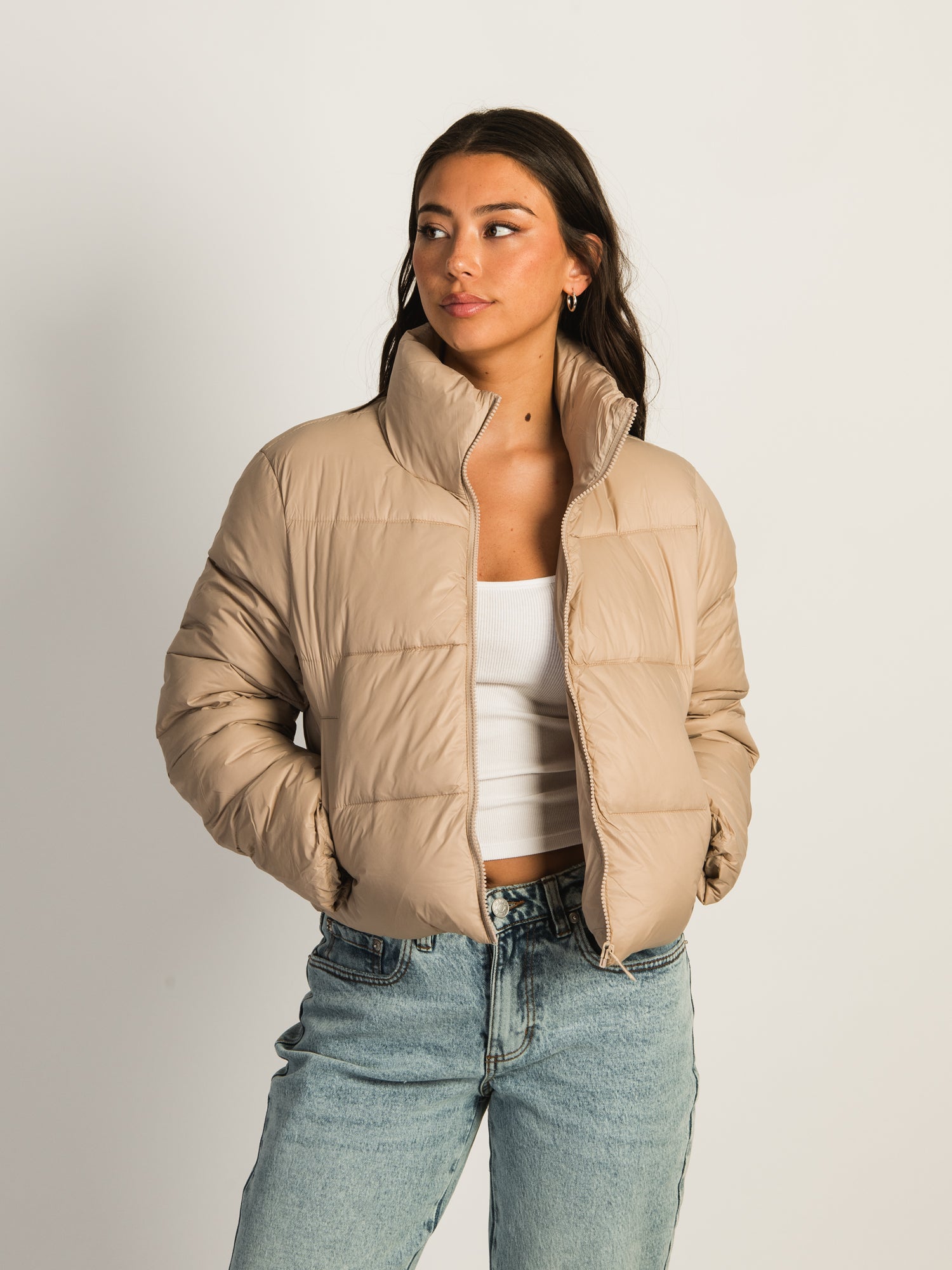 AZALEA WANG LOTTIE PUFF JACKET - Women's Stylish Quilted Puffer Coat for Winter Warmth | Perfect for Outdoor Activities, Travel & Cold Weather Fashion