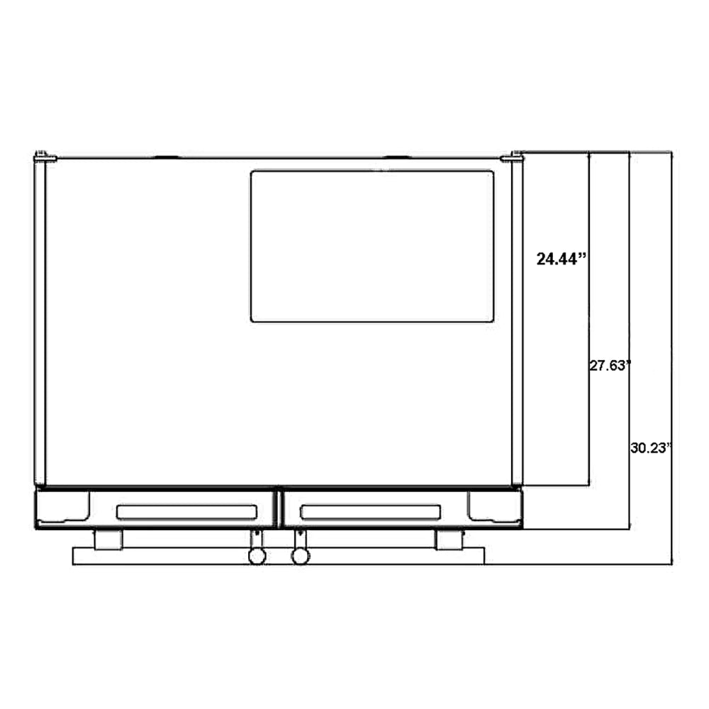Forno Moena 36 Inch French Door Counter Depth Refrigerator FFRBI1820 40SG - Energy Efficient Stainless Steel Smart Fridge for Modern Kitchens & Open Floor Plans