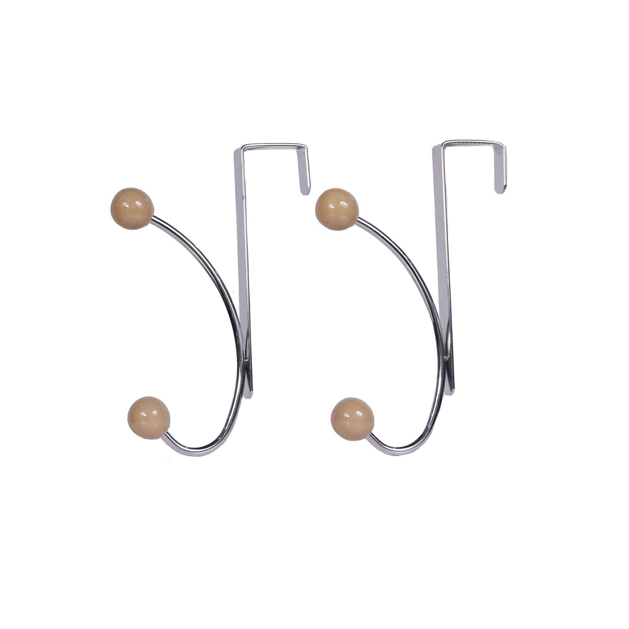 Elegant Home Fashions Mocha Door Hooks - Decorative Wall Hooks for Coats, Hats & Bags - Perfect for Entryway, Bedroom & Closet Organization