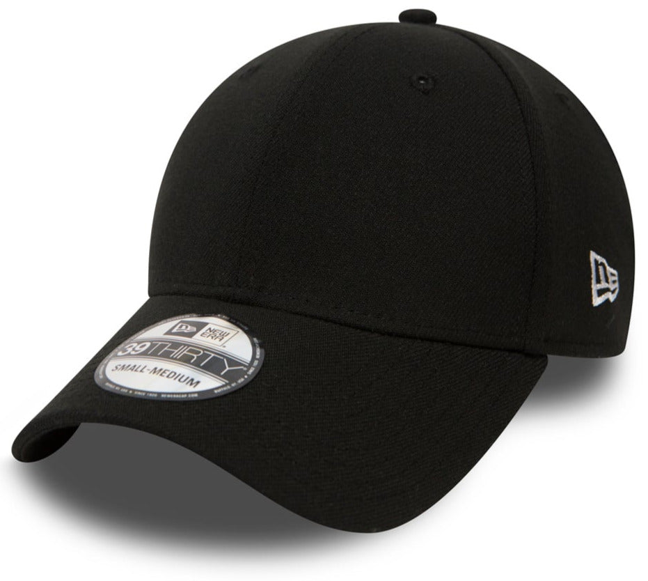 New Era 39Thirty Basic Stretch Fit Black Baseball Cap for Men & Women - Adjustable Comfortable Hat for Sports, Outdoor Activities & Casual Wear