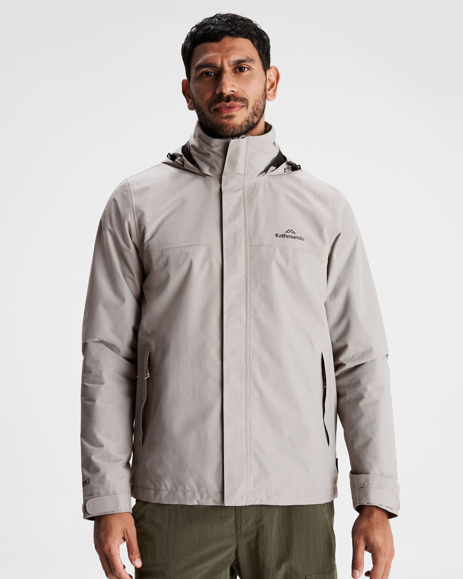 Men's Andulo 2-Layer Waterproof Rain Jacket - Steel Grey - Lightweight Windproof Outdoor Coat for Hiking, Camping & Commuting