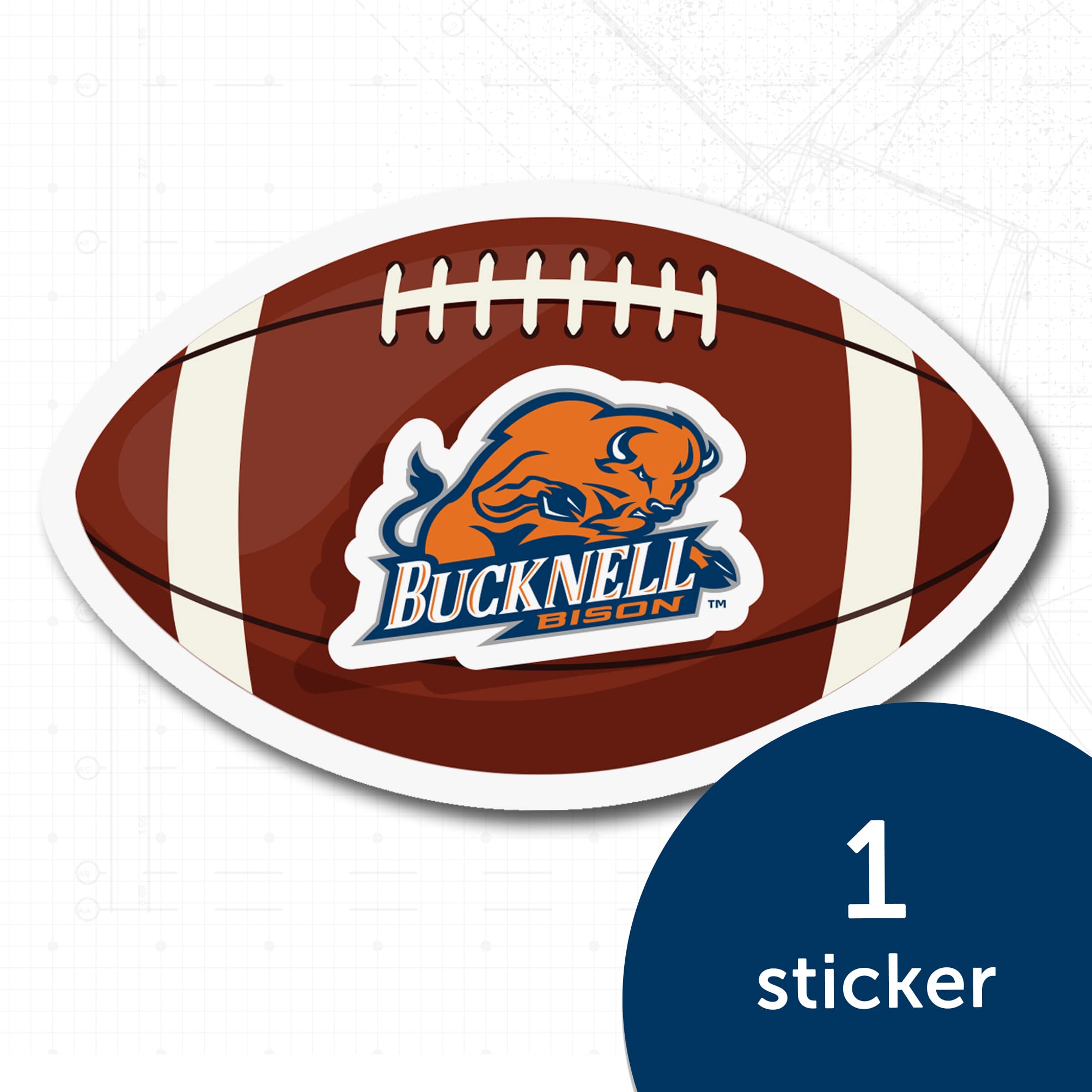 Desert Cactus Bucknell University Bison Vinyl Decal Sticker - Waterproof Laptop, Water Bottle, Car, Scrapbook Decor - Perfect for College Dorms, Game Day, and Alumni Pride