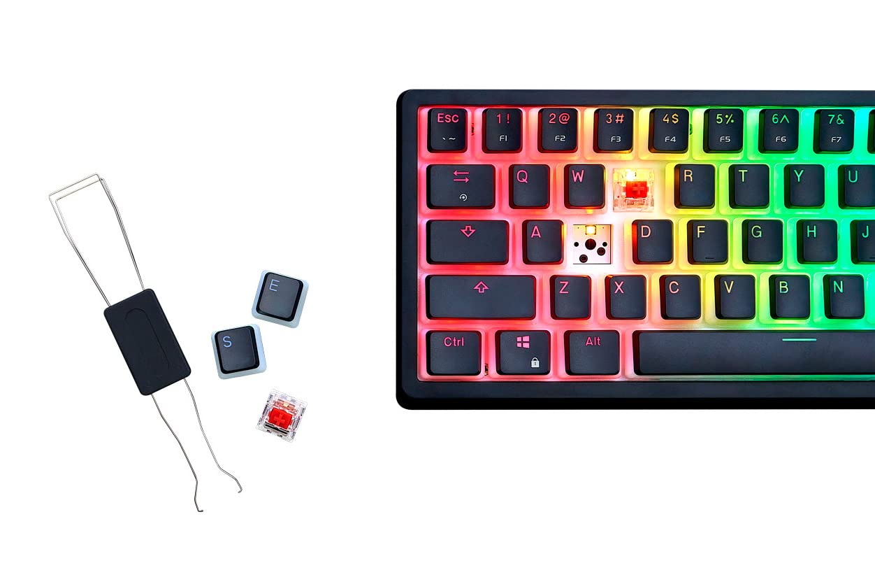 G.SKILL KM250 RGB 65% Compact Mechanical Gaming Keyboard (67 Keys) with PBT Double-Shot Keycaps - Black | Perfect for Esports, Typing & Office Work