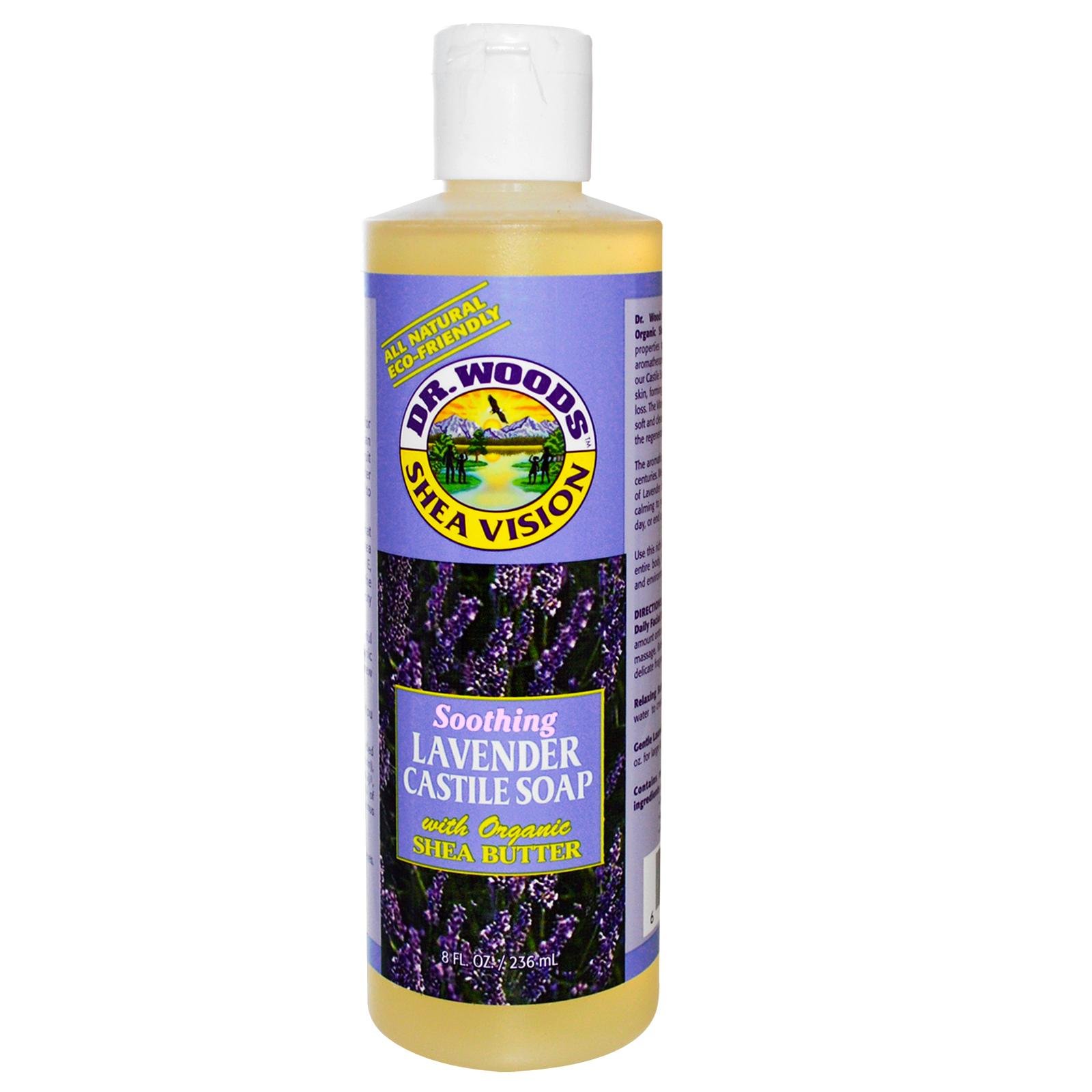 Dr. Woods Organic Lavender Soap with Pure Essential Oils, 8 oz Bar - Moisturizing & Soothing for Dry Skin, Perfect for Bath, Shower & Gift Sets