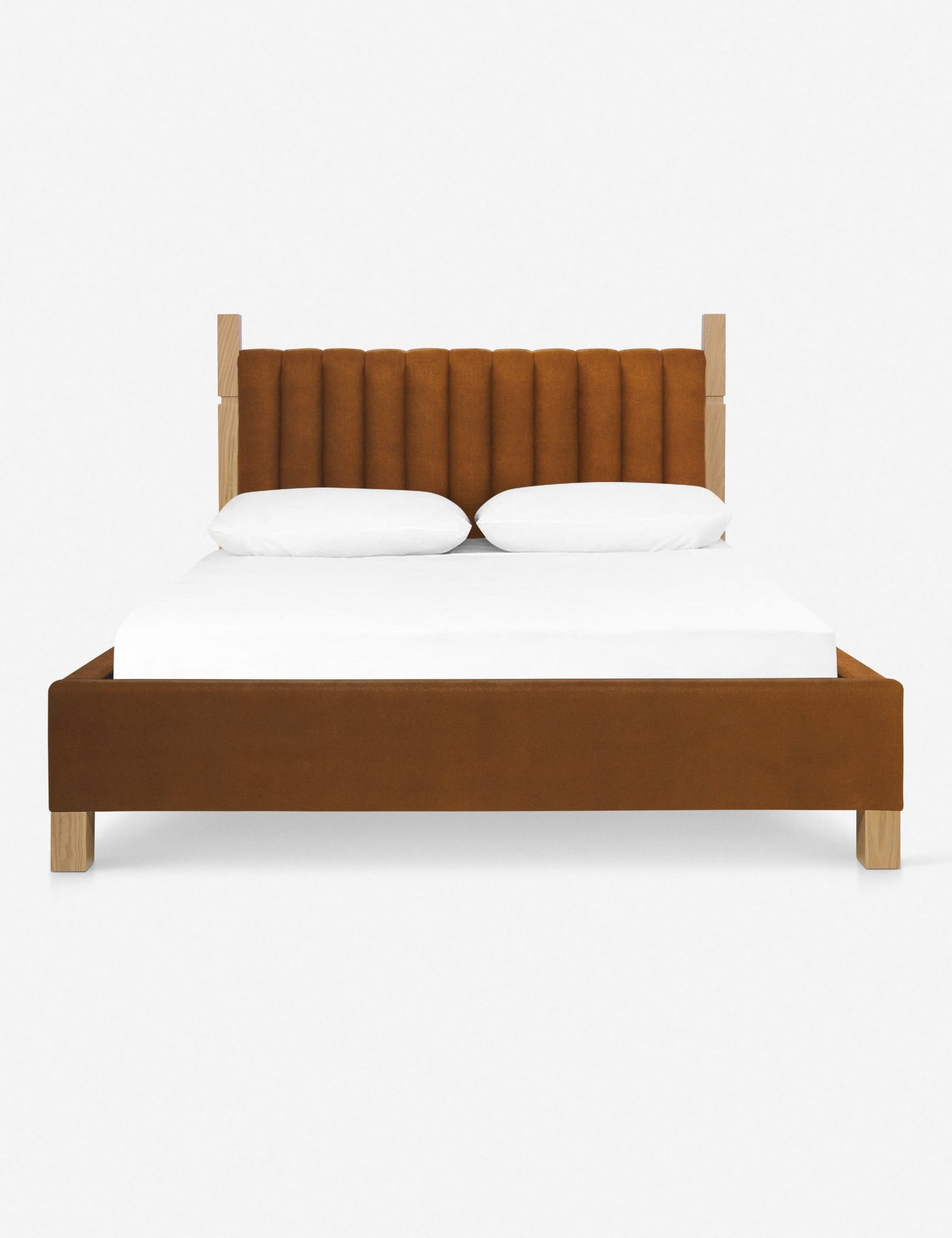 Ambleside Bed by Ginny Macdonald - Handcrafted Wooden Bed Frame with Upholstered Headboard | Perfect for Master Bedroom, Guest Room & Cozy Bedroom Decor