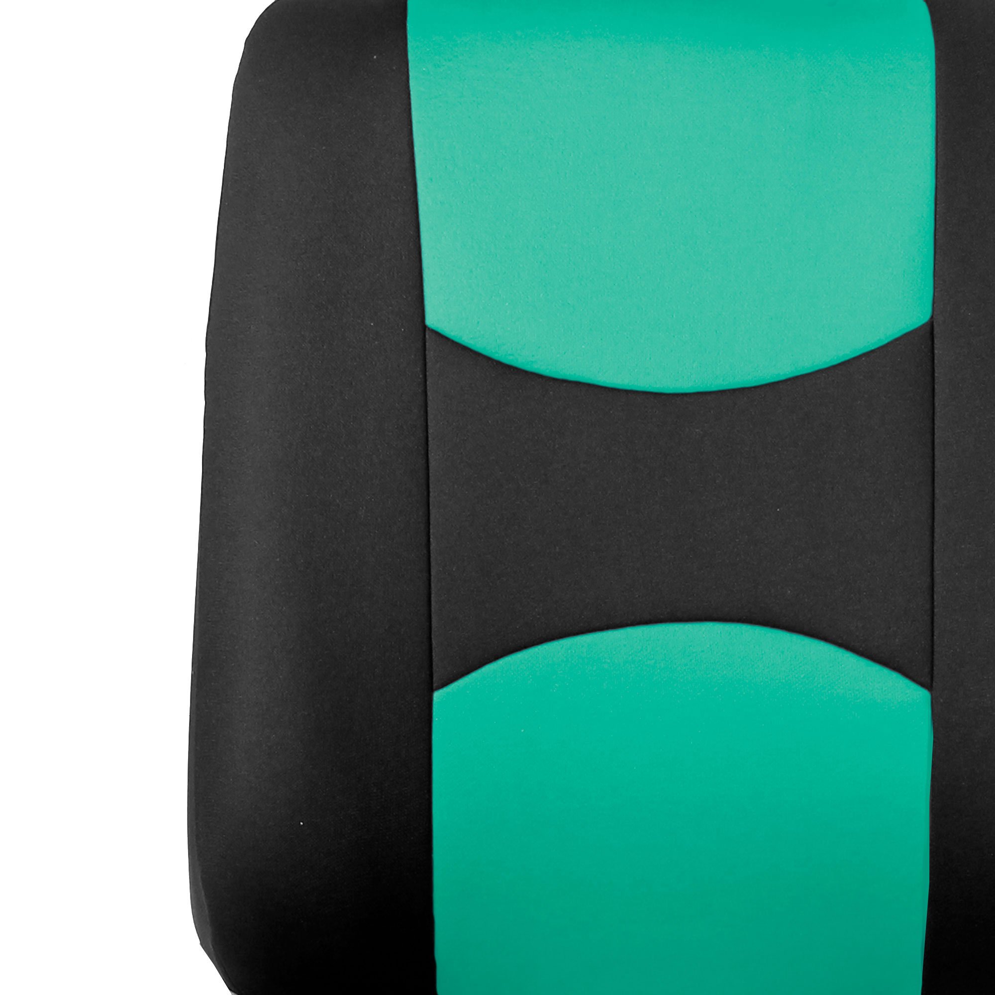 Premium FH Group Universal Car Seat Covers Set - Breathable Flat Cloth Automotive Protection for Cars, Trucks & SUVs | Includes Steering Wheel Cover & Seat Belt Pads | Perfect for Daily Commute, Road Trips & Family Travel