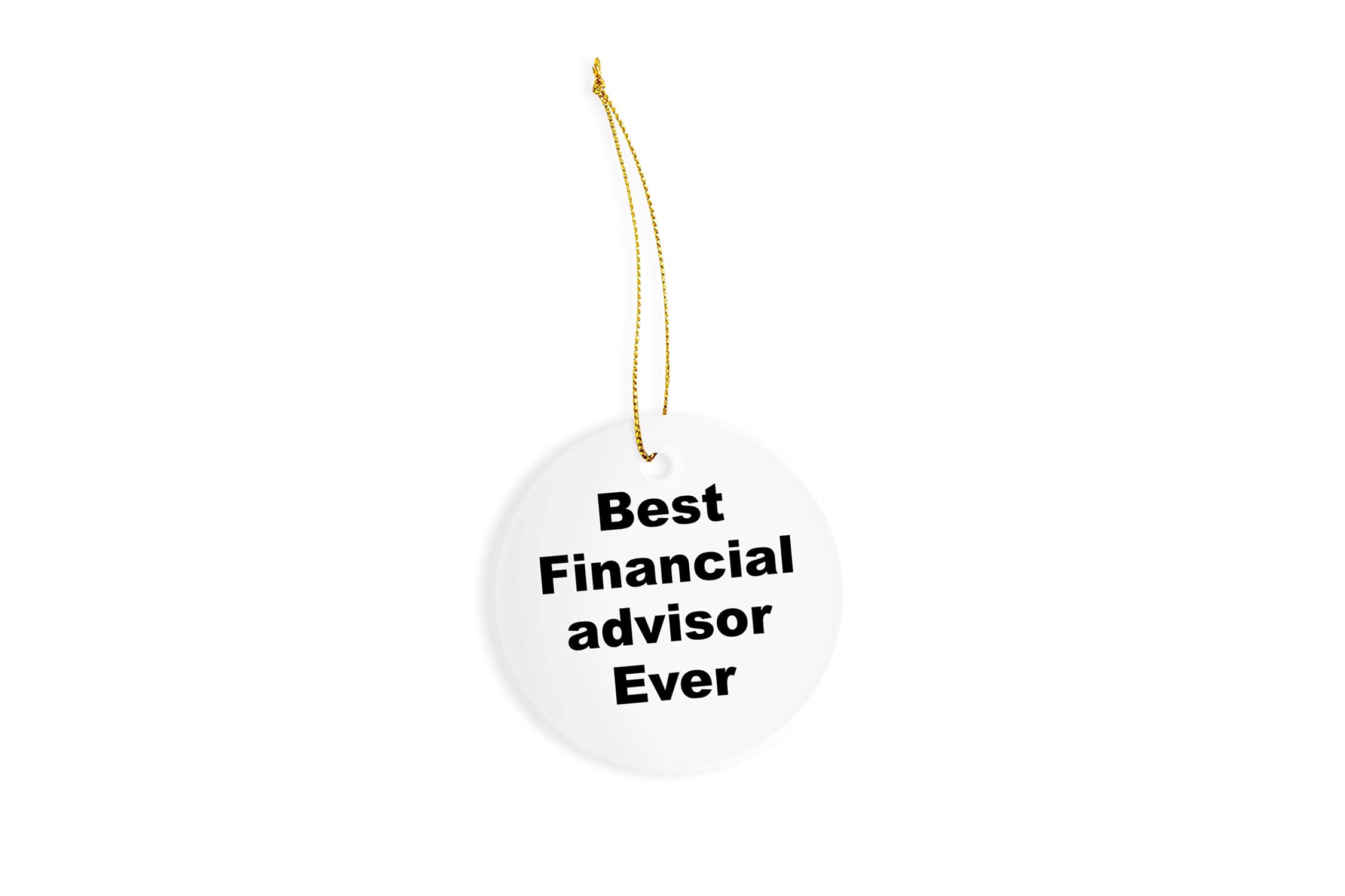 Financial Advisor Ceramic Ornament - 3 Inch Round Christmas Tree Decoration - Perfect for Office Gifts, Holiday Decor & Coworker Appreciation