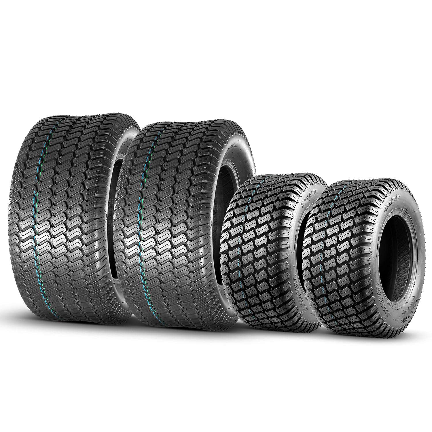 MaxAuto 16x6.50-8 & 23x9.50-12 Lawn Mower Tires - 4PR Tubeless Tractor Golf Cart Turf Tires Set of 4 - Perfect for Riding Mowers, Tractors, and Golf Carts on Grass & Turf Surfaces