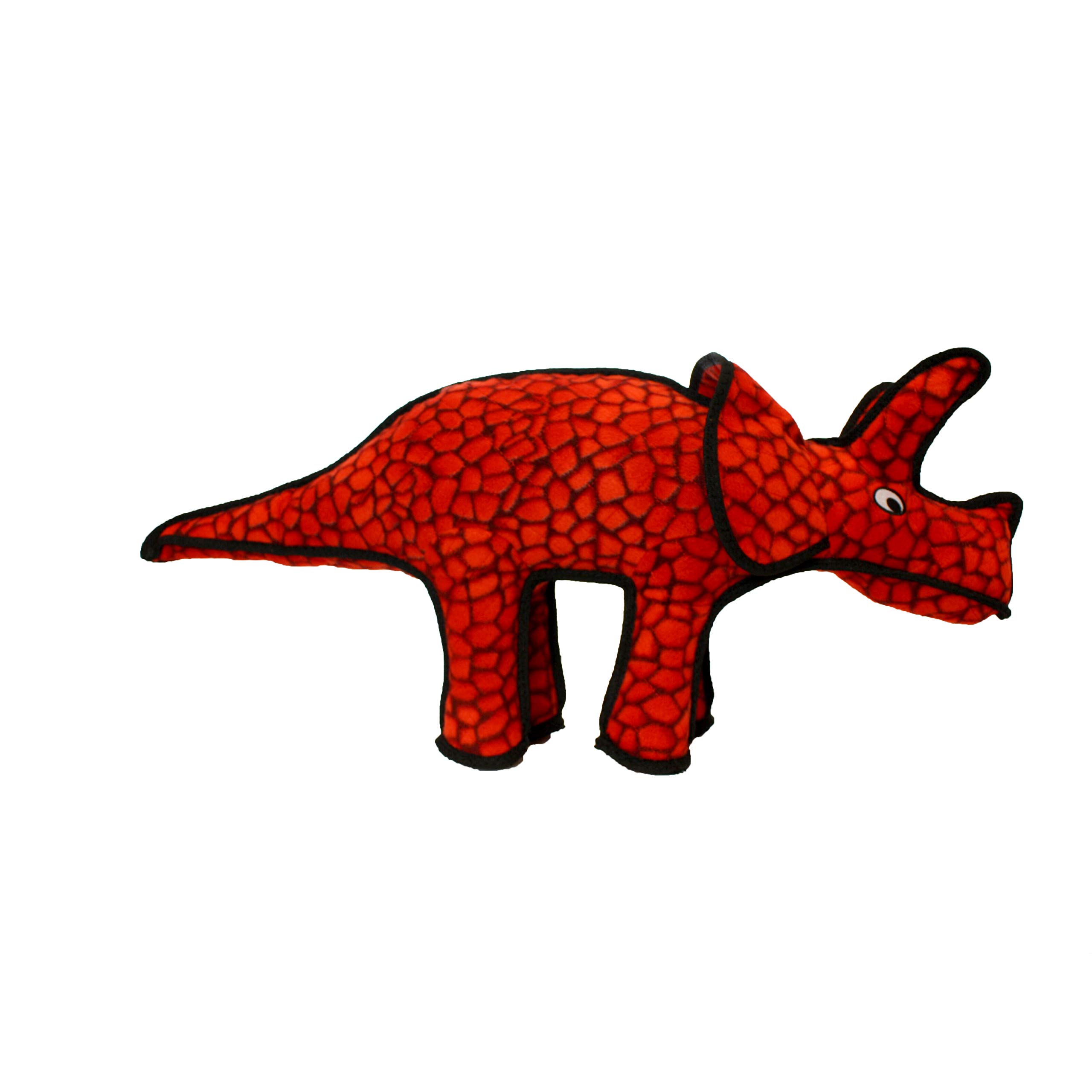 TUFFY - World's Toughest Soft Dog Toy - Durable Triceratops Dinosaur Chew Toy for Aggressive Chewers - Multi-Layer Construction for Long-Lasting Play - Perfect for Tug, Toss & Fetch Games - Machine Washable & Floats - Great for Outdoor & Indoor Play (2-Pack)