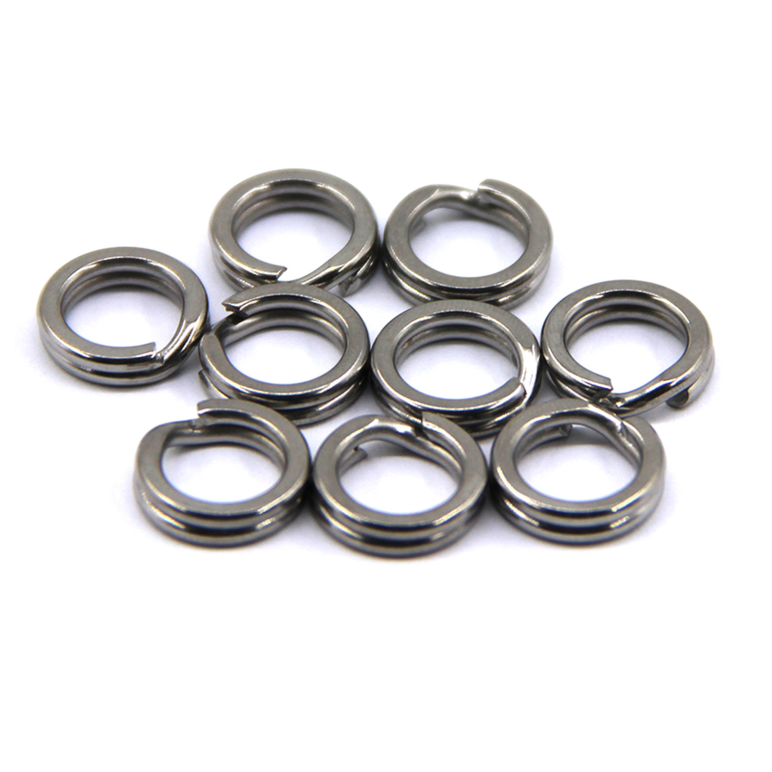 Heavy Duty Stainless Steel Fishing Split Rings - 100pcs Kit for Lure Connectors & Tackle - Saltwater & Freshwater Use