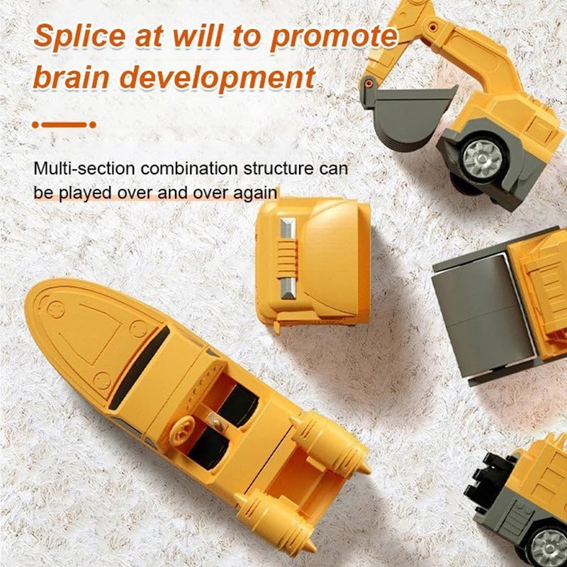 Magnetic Transform Engineering Car Building Toys with Storage Box - 3-8 Year Old Kids STEM Learning Toys, Magnetic Blocks for Toddlers, Transforming Robot Toy for Boys & Girls - Perfect for Indoor & Outdoor Play, Birthday Gifts & Educational Activities