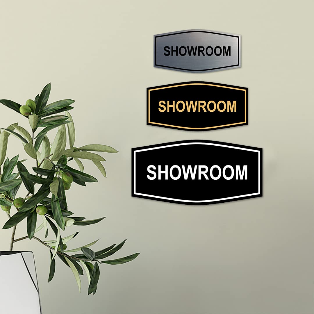 Luxury Showroom Sign by ByLITA - Large Red Metal Business Sign for Retail Stores, Boutiques & Salon Decor